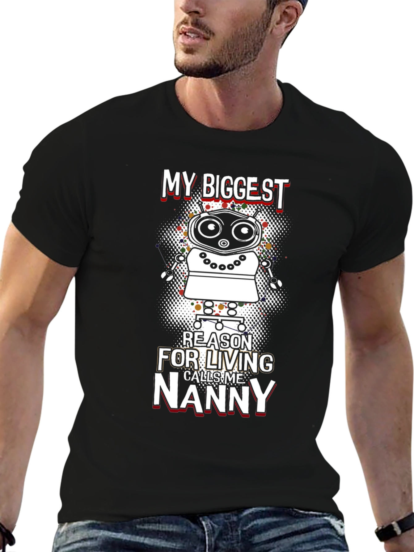 My Biggest Reason Nanny Robot Graphic Tee