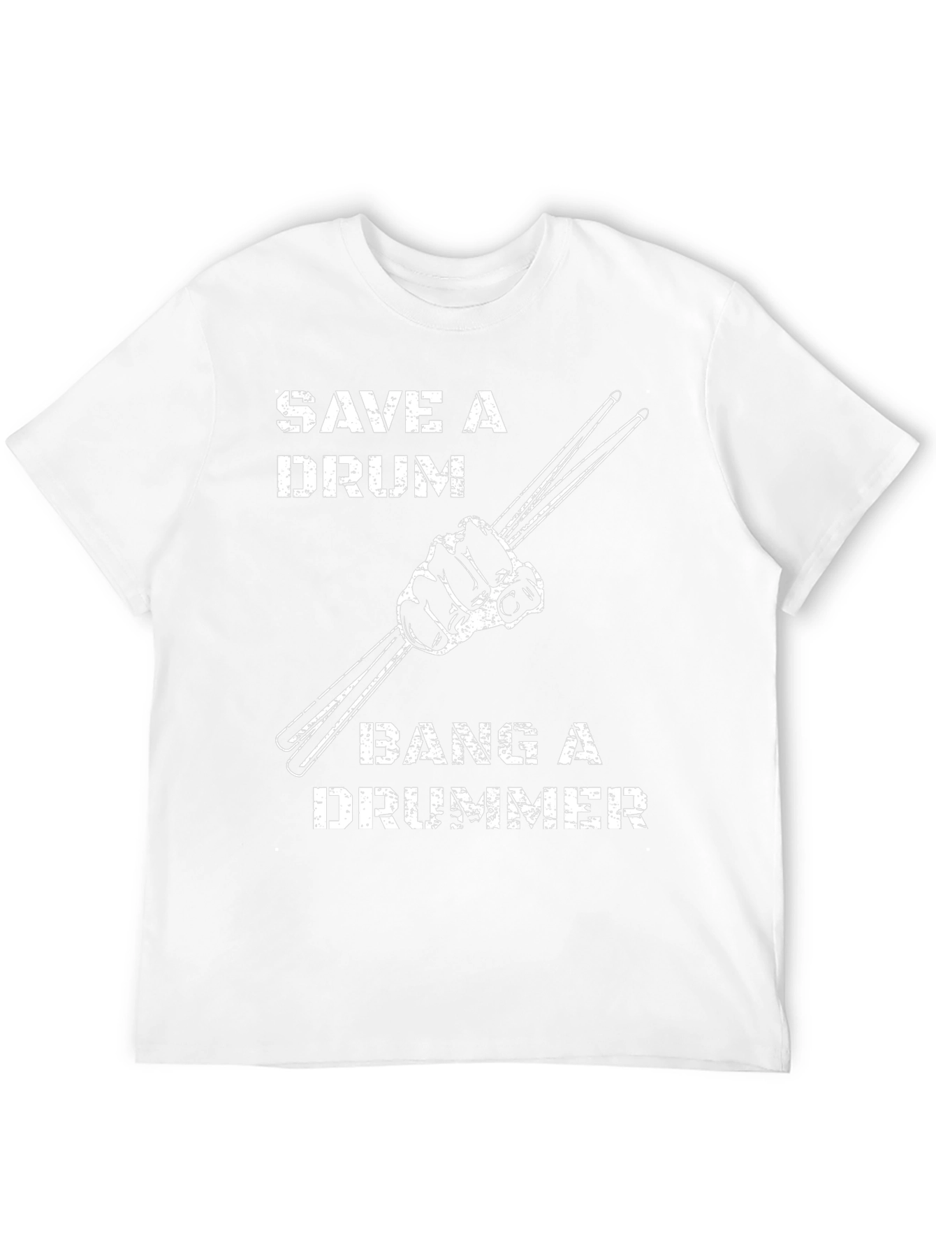 Save a Drum Bang a Drummer Black Graphic T-Shirt