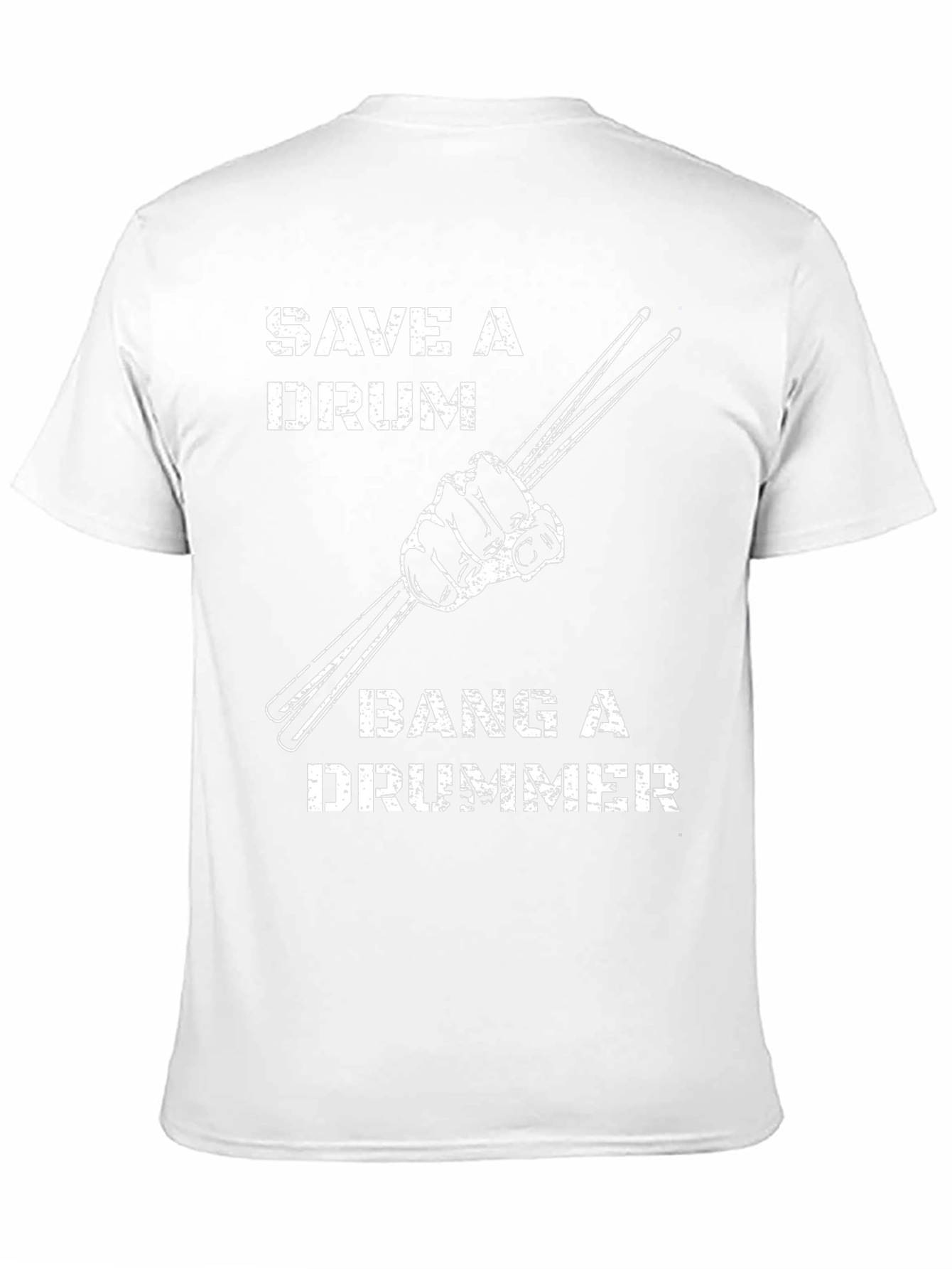 Save a Drum Bang a Drummer Black Graphic T-Shirt