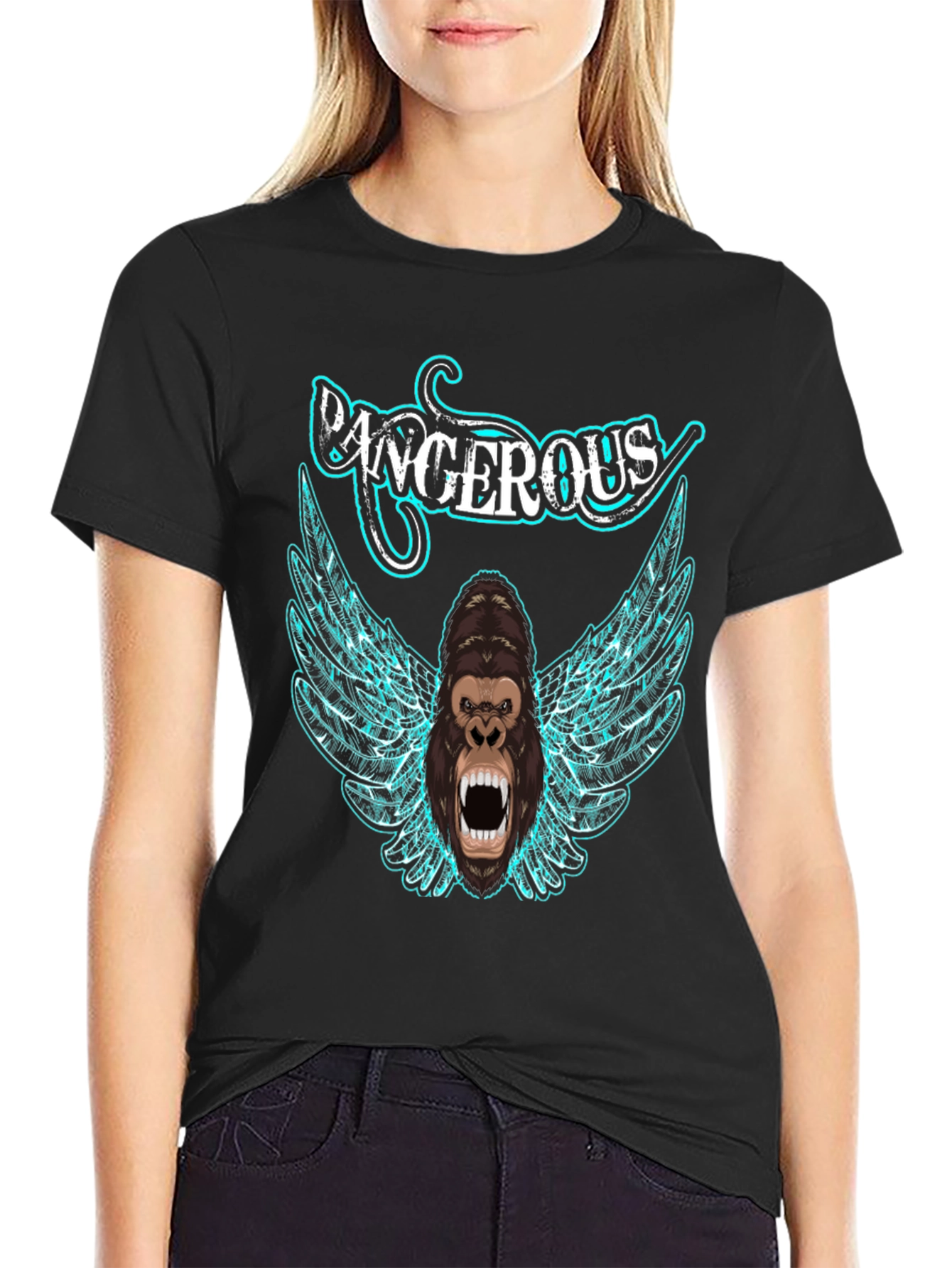 Dangerous Gorilla Graphic Tee - Black T-Shirt