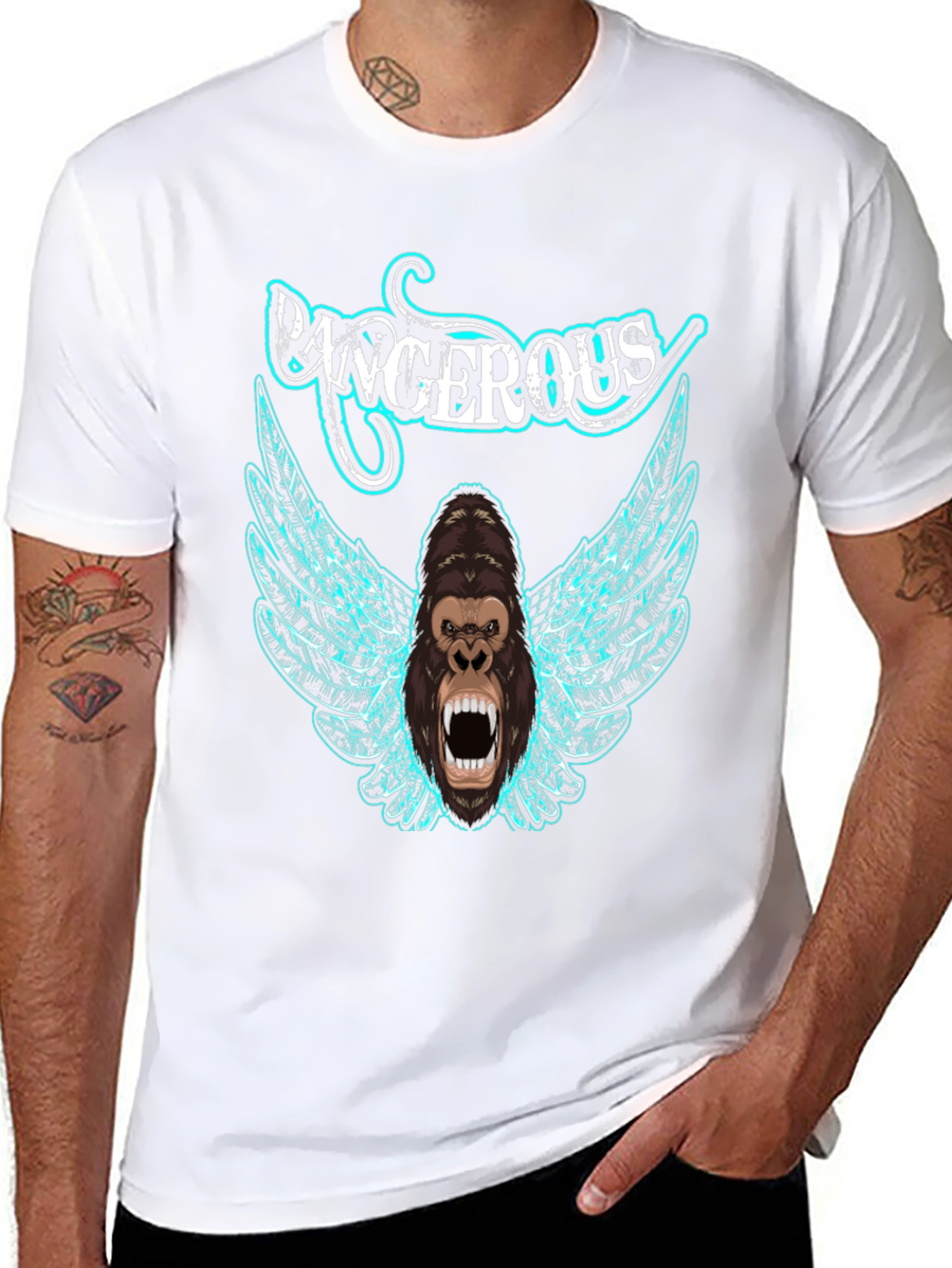 Dangerous Gorilla Graphic Tee - Black T-Shirt