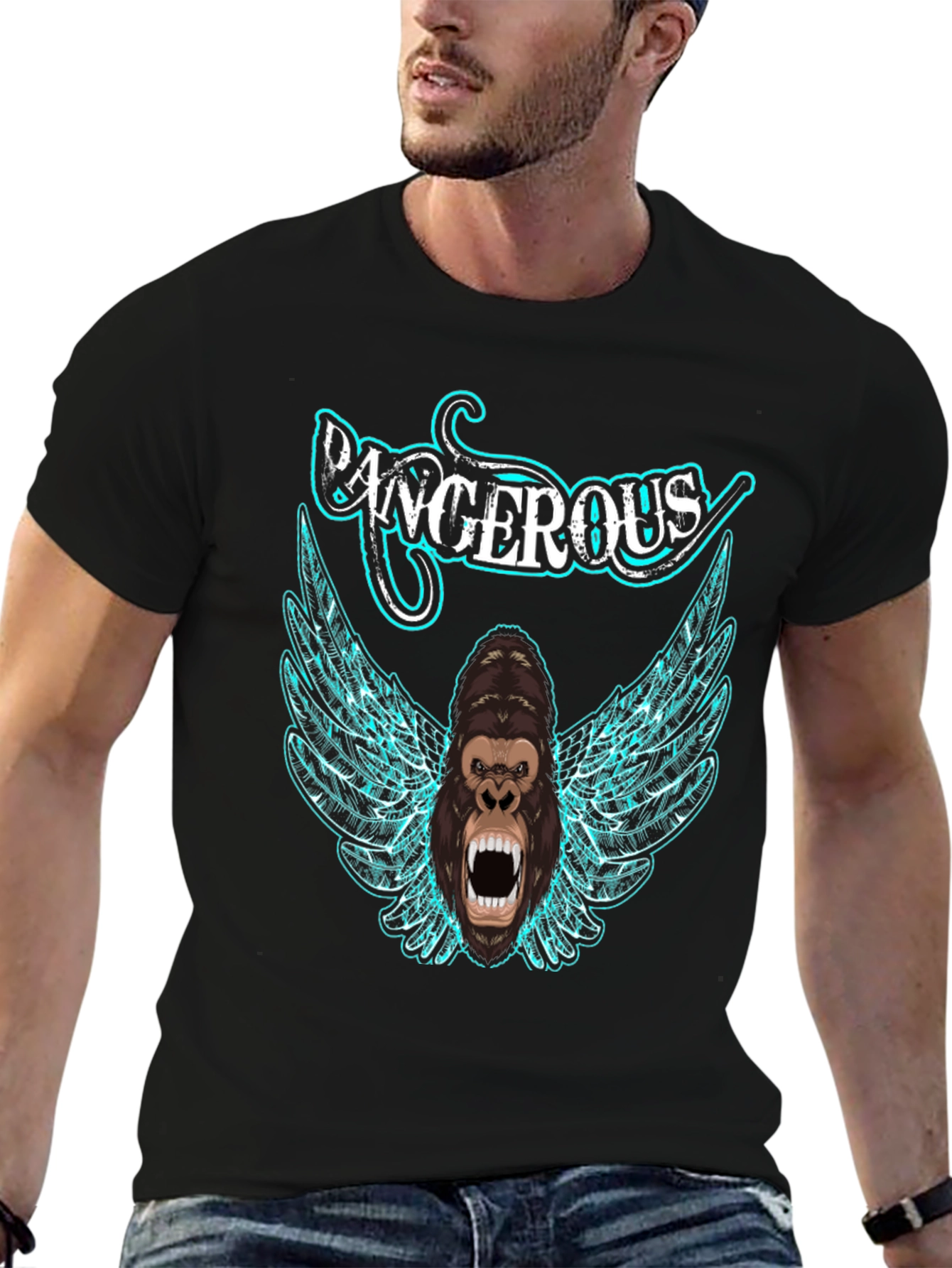 Dangerous Gorilla Graphic Tee - Black T-Shirt