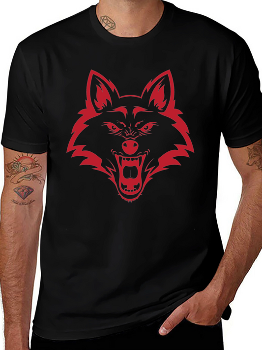 Mens Graphic Tee - Red Wolf Design