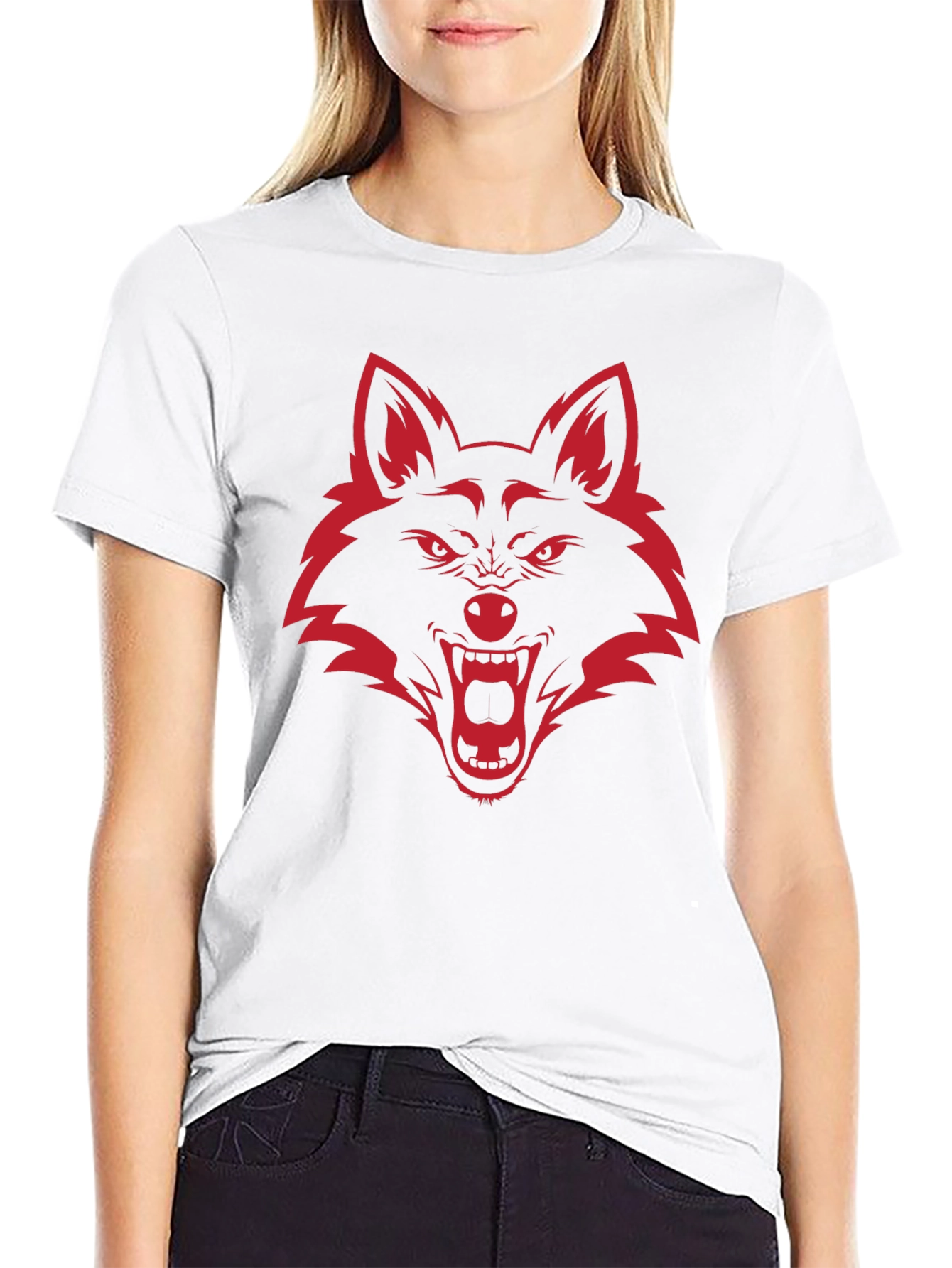 Mens Graphic Tee - Red Wolf Design