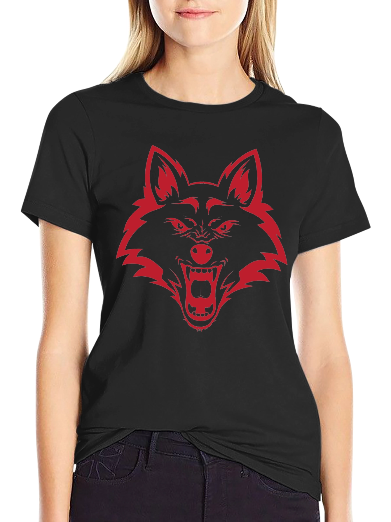 Mens Graphic Tee - Red Wolf Design