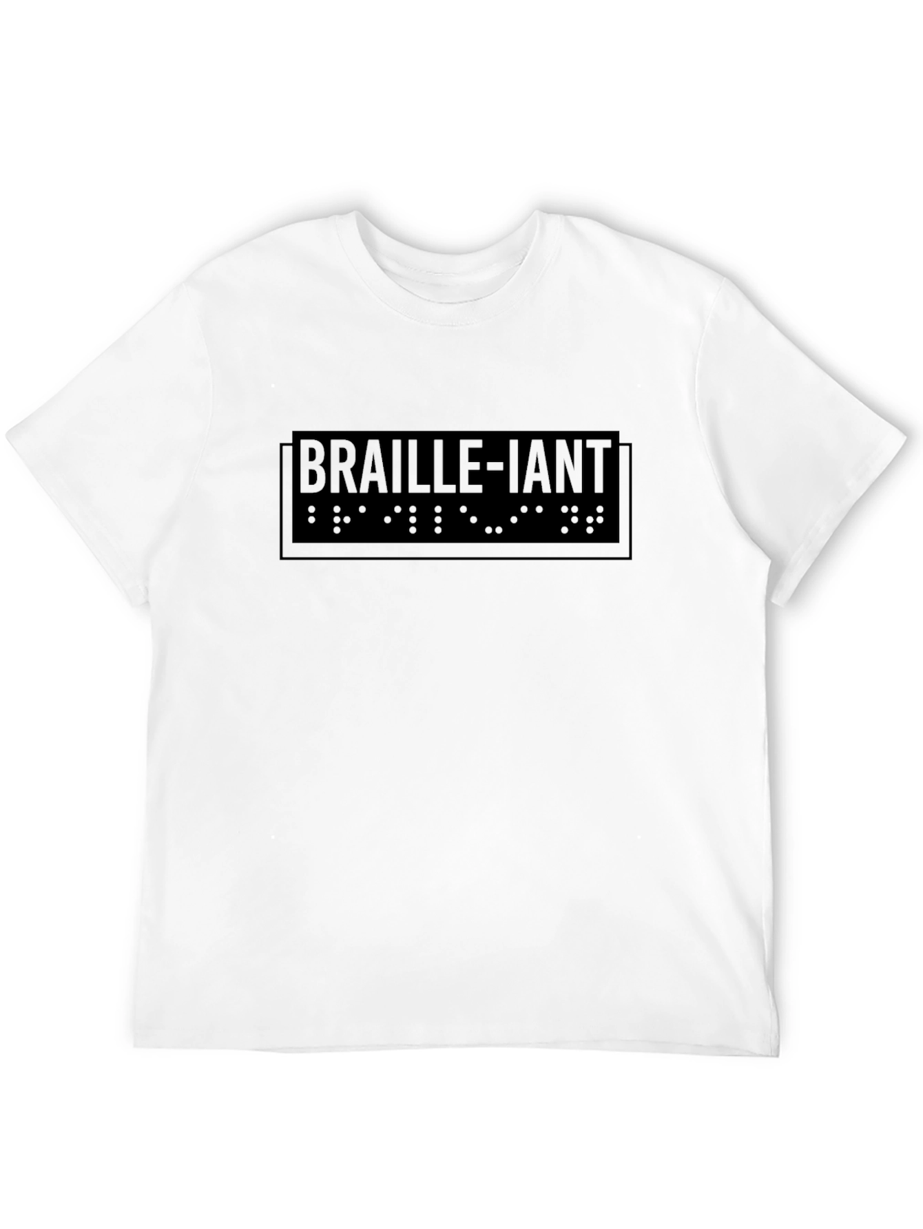 Braille-iant Graphic Tee - Stylish Black Cotton T-Shirt