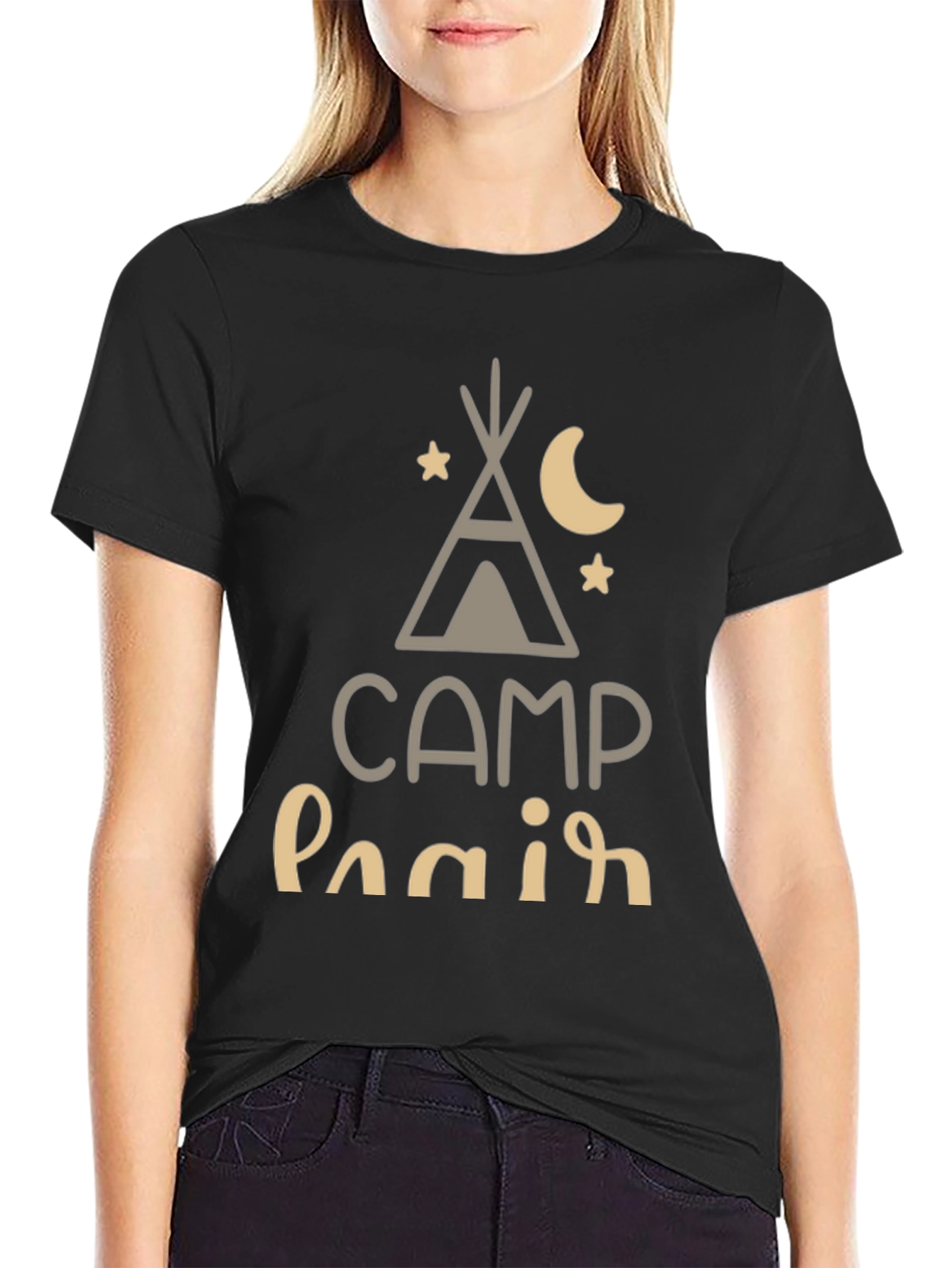 Camp Hair Dont Care Tee - Black T-Shirt