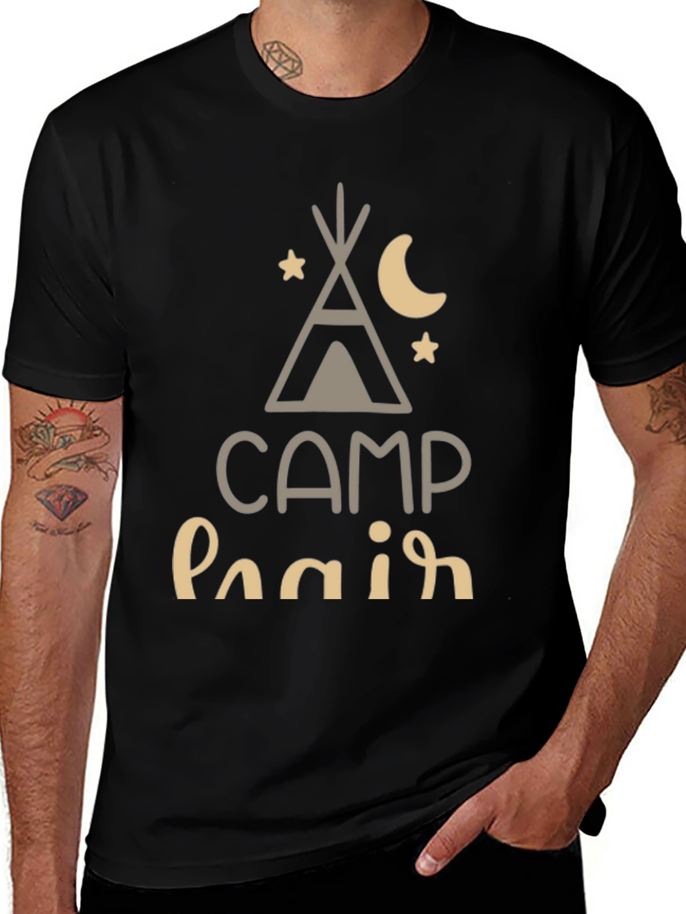 Camp Hair Dont Care Tee - Black T-Shirt