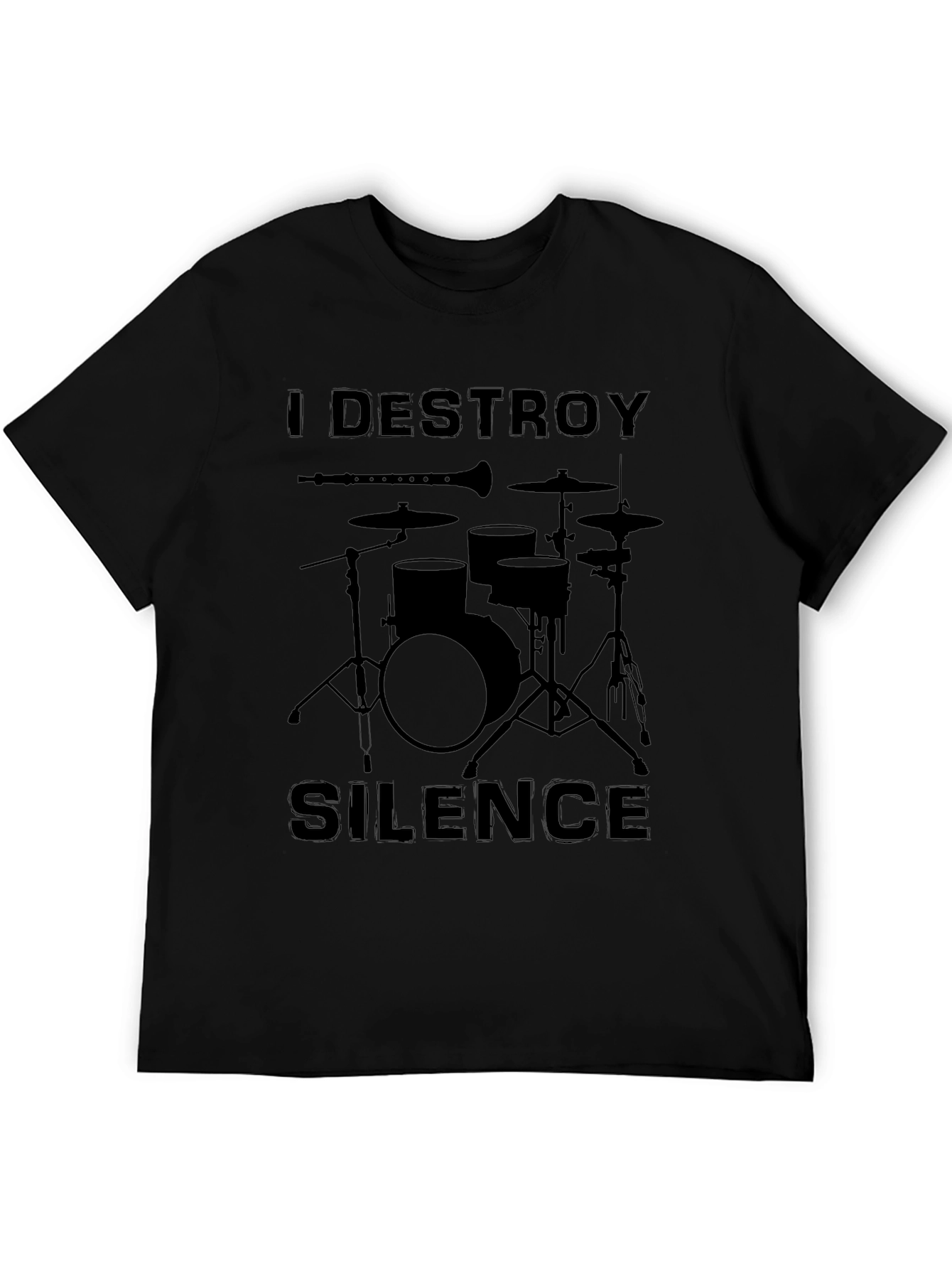 I Destroy Silence Drum Set T-Shirt