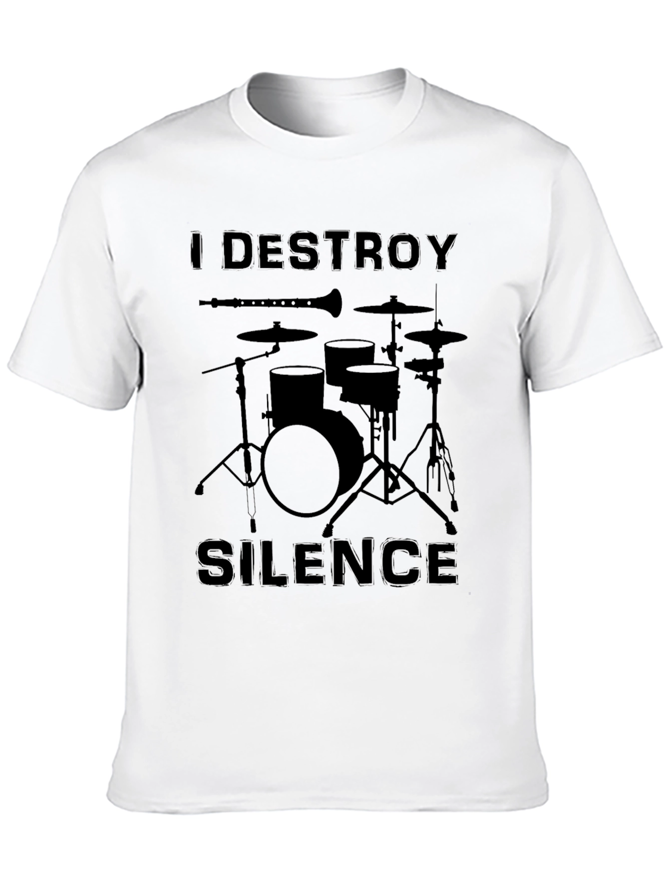 I Destroy Silence Drum Set T-Shirt