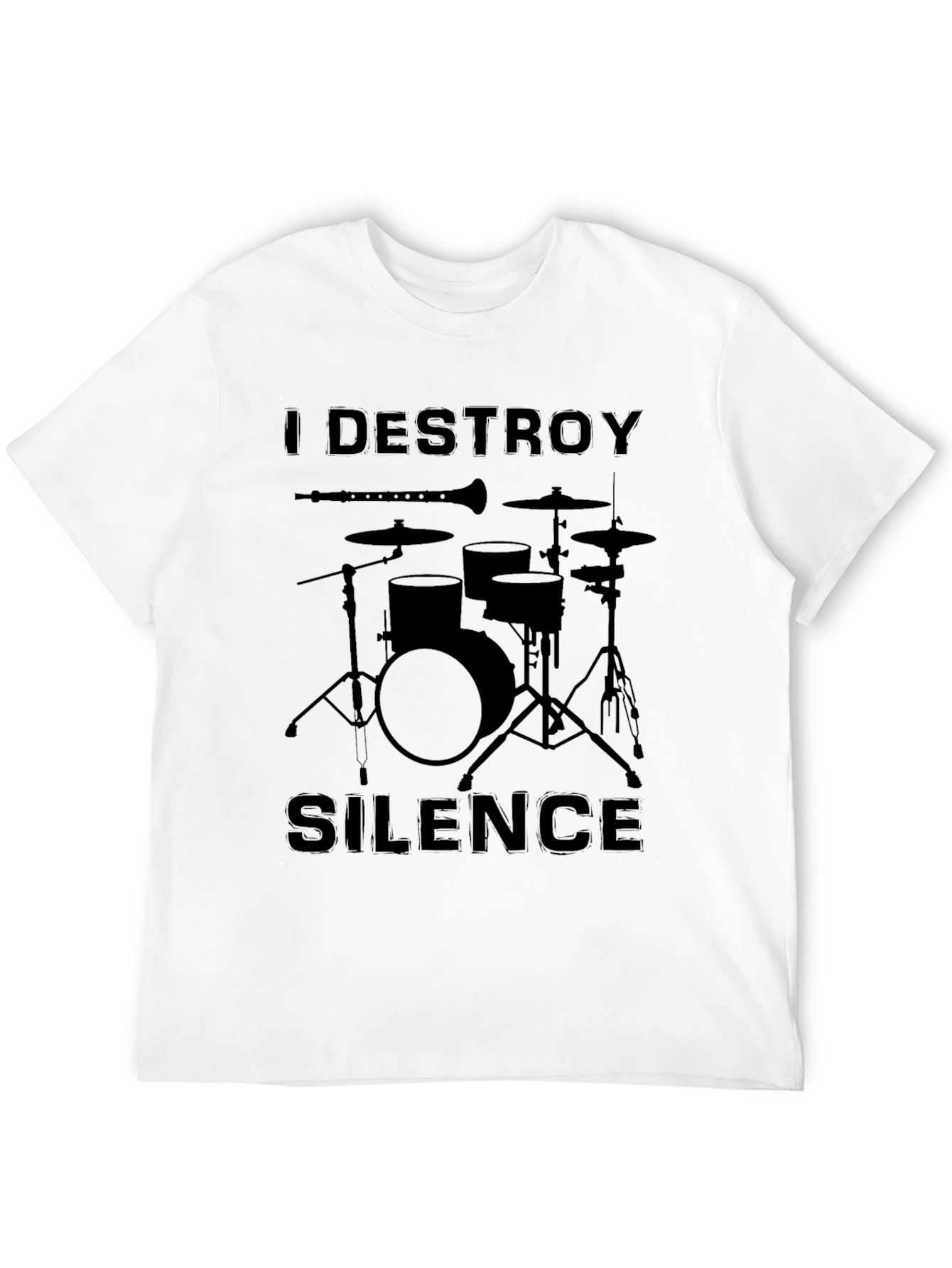 I Destroy Silence Drum Set T-Shirt