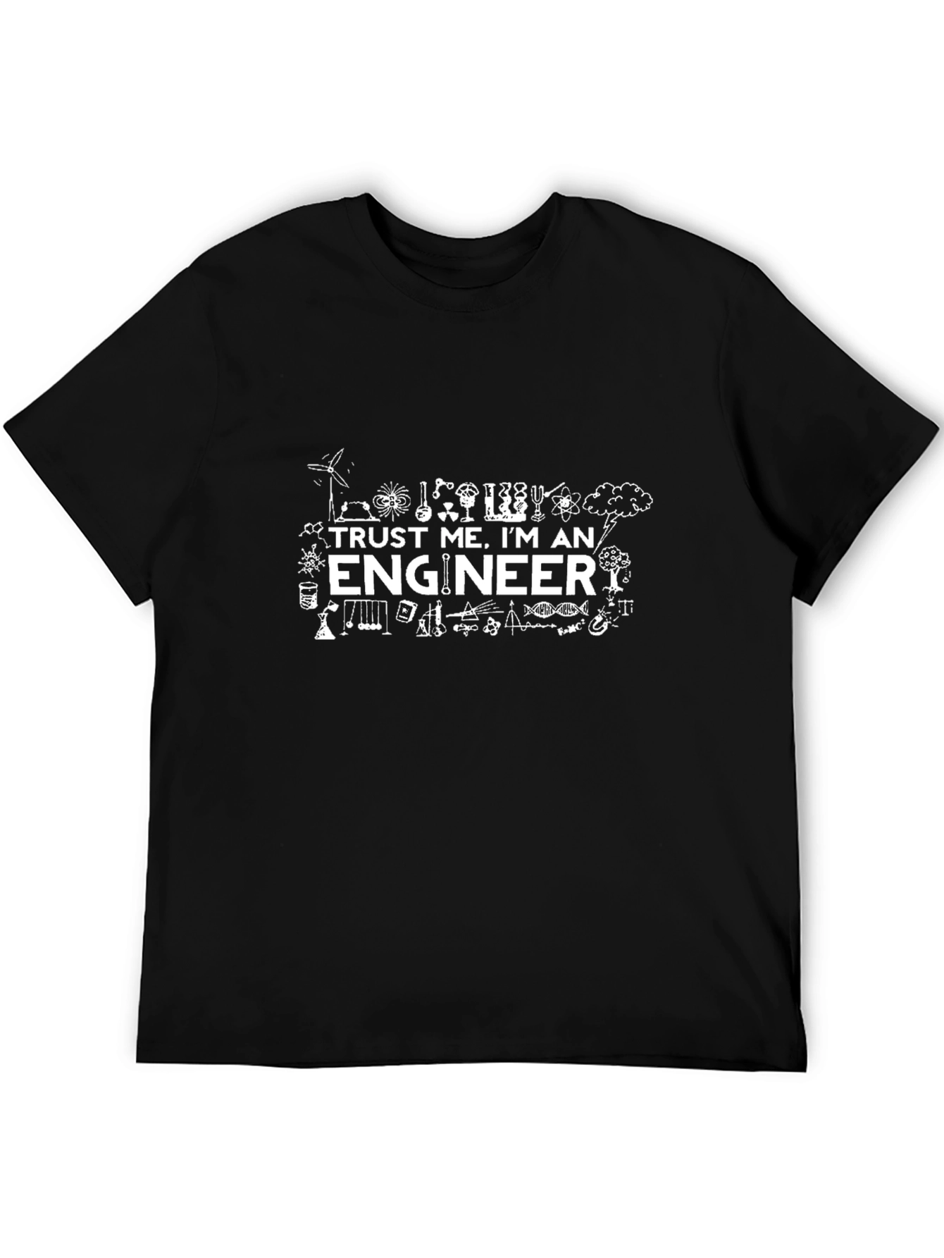 Trust Me Im An Engineer Black T-Shirt