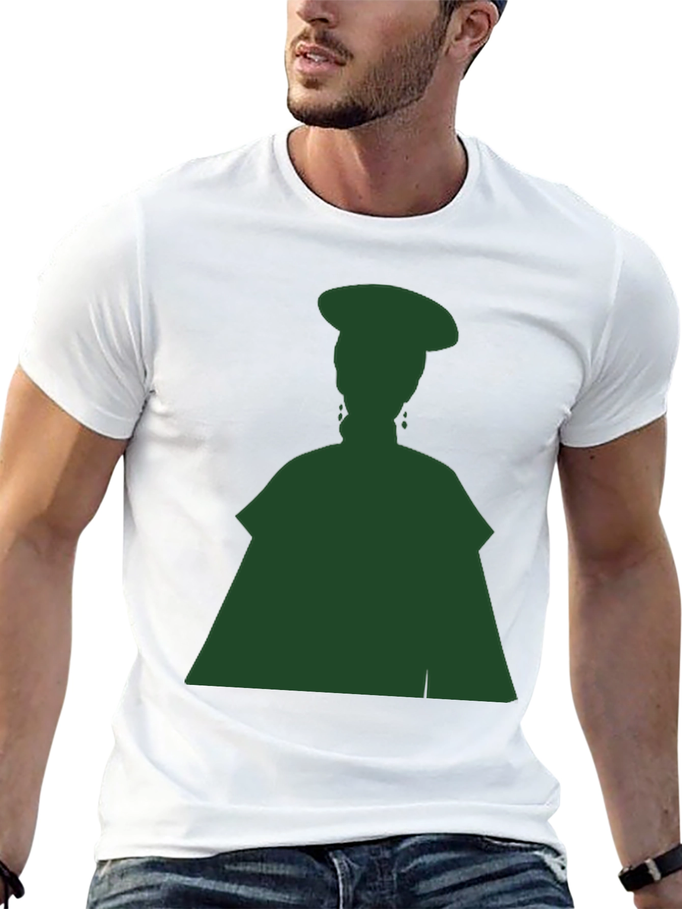 Silhouette Graphic Tee - Dark Green on Black