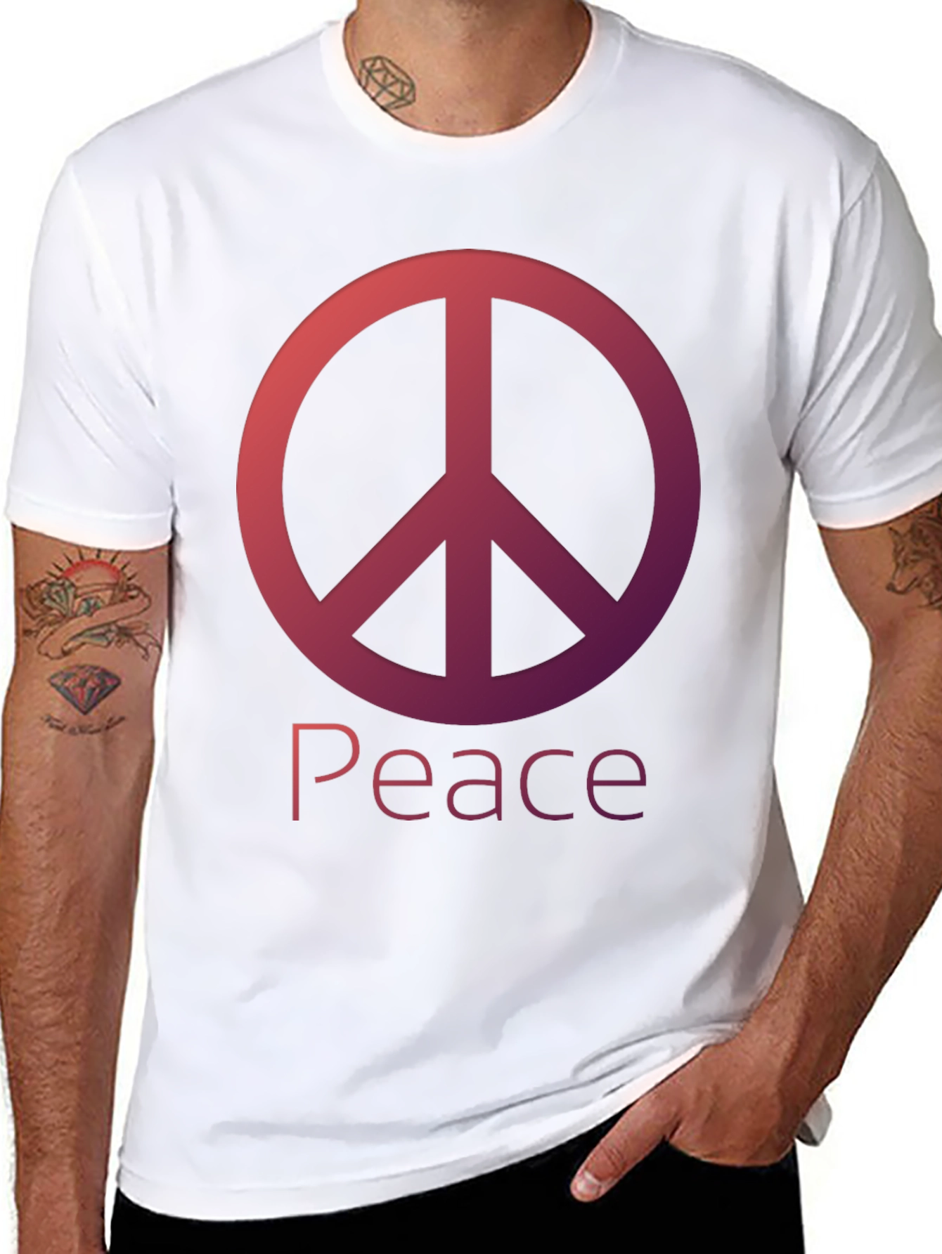Peace Sign Black T-Shirt