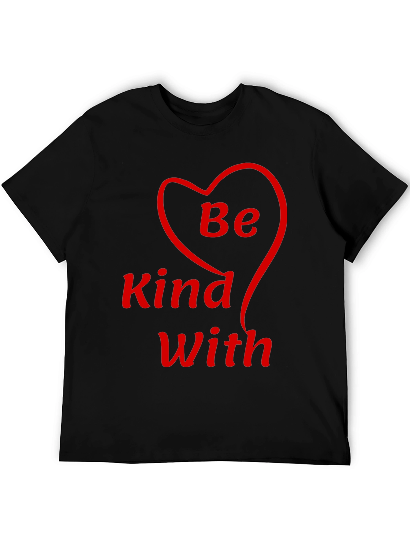 Be Kind With Heart T-Shirt - Black