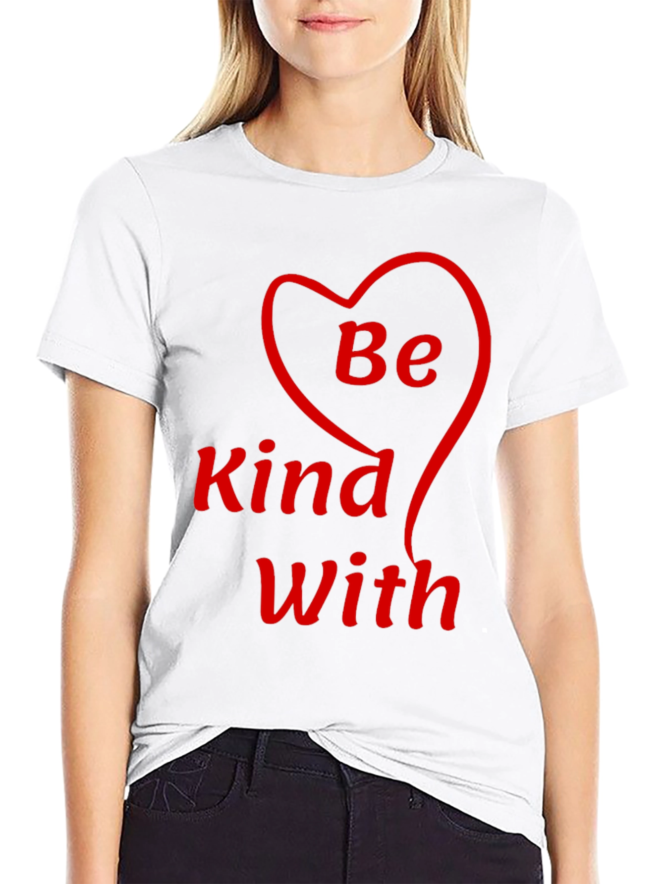 Be Kind With Heart T-Shirt - Black