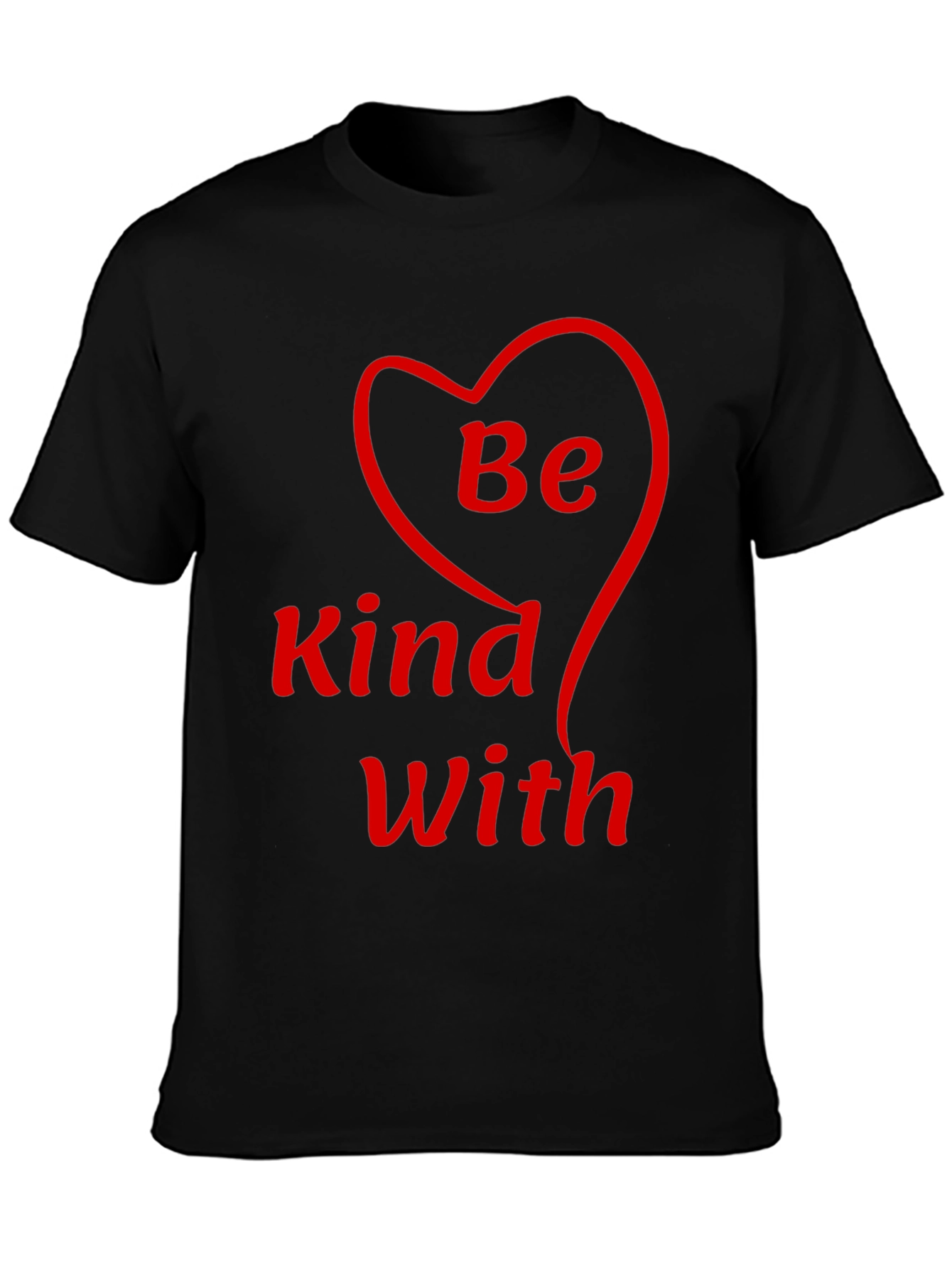Be Kind With Heart T-Shirt - Black