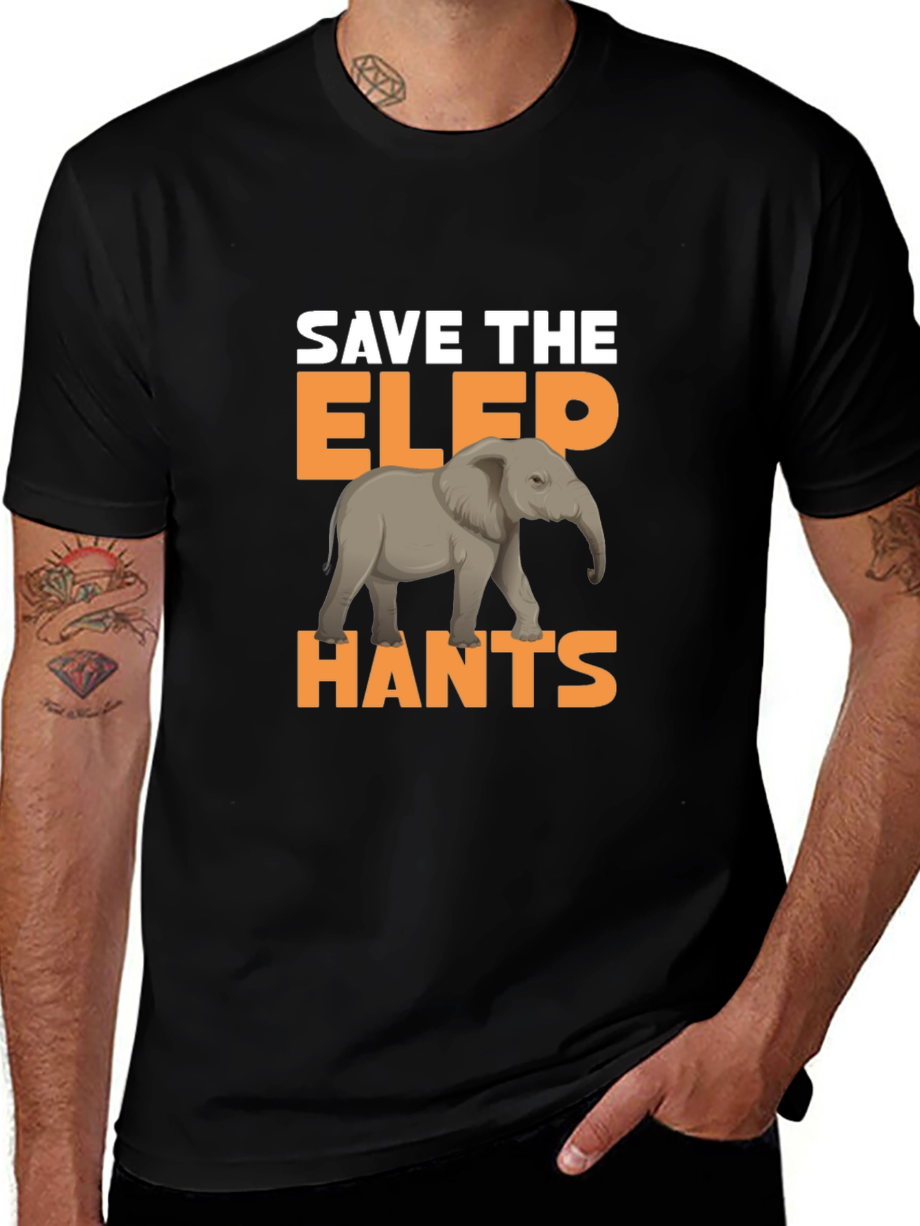 Save The Elephants Graphic T-Shirt