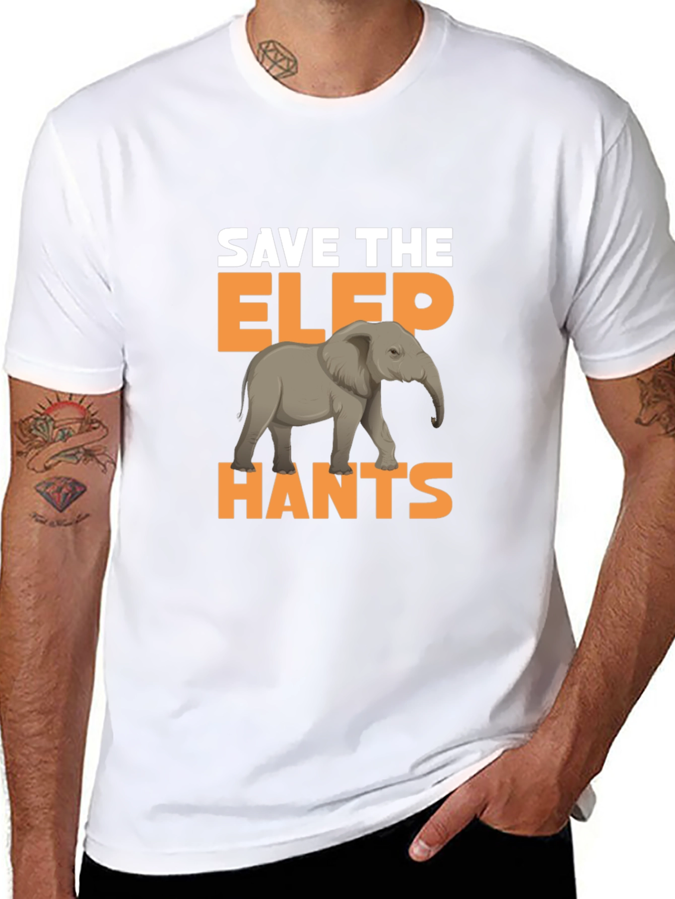 Save The Elephants Graphic T-Shirt