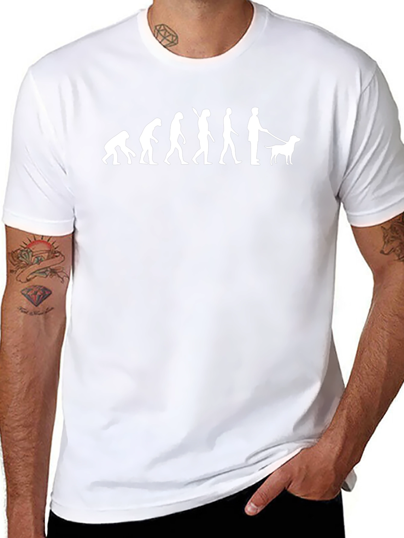 Evolution of Dog Walker Graphic T-Shirt