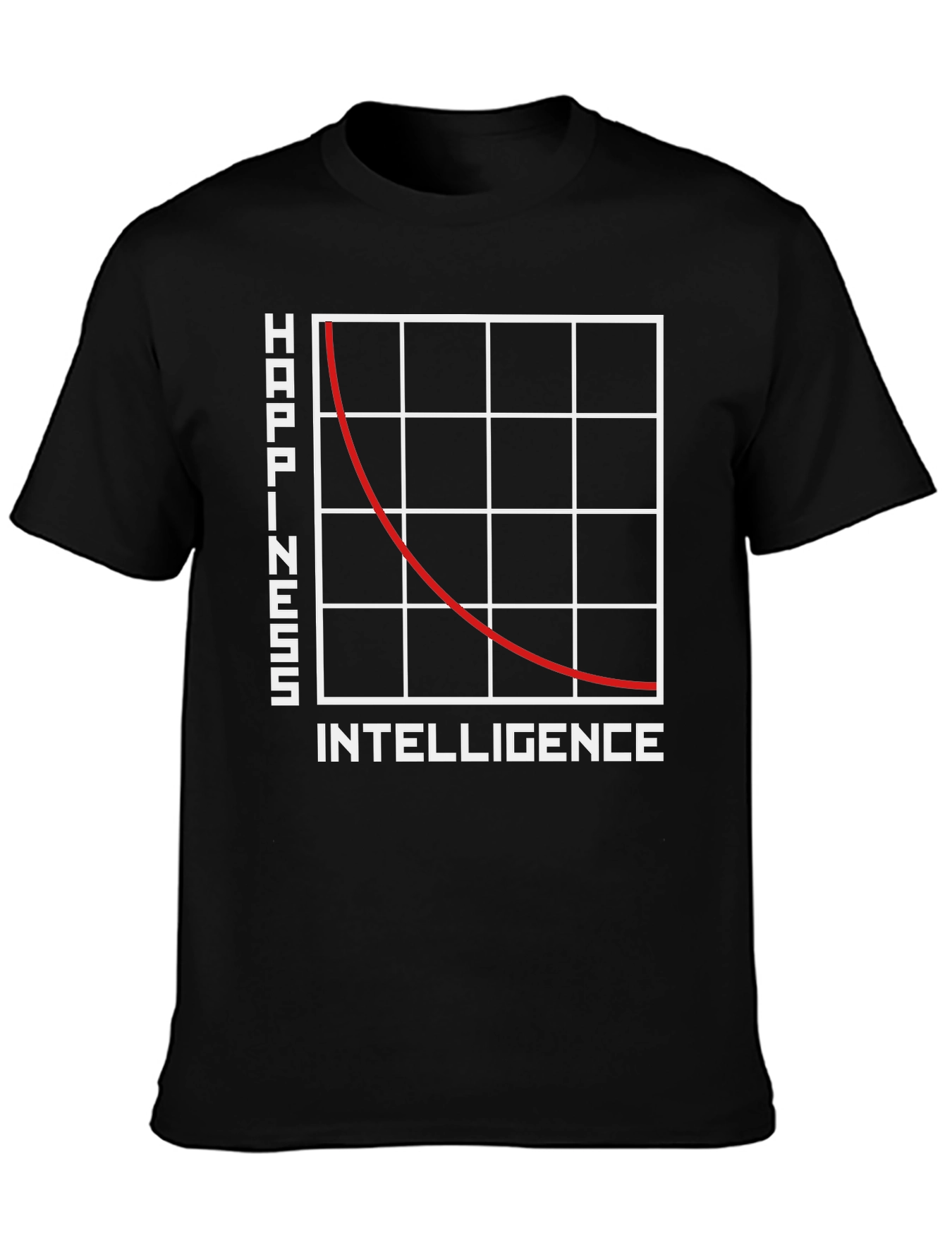 Happiness vs. Intelligence Graphic T-Shirt
