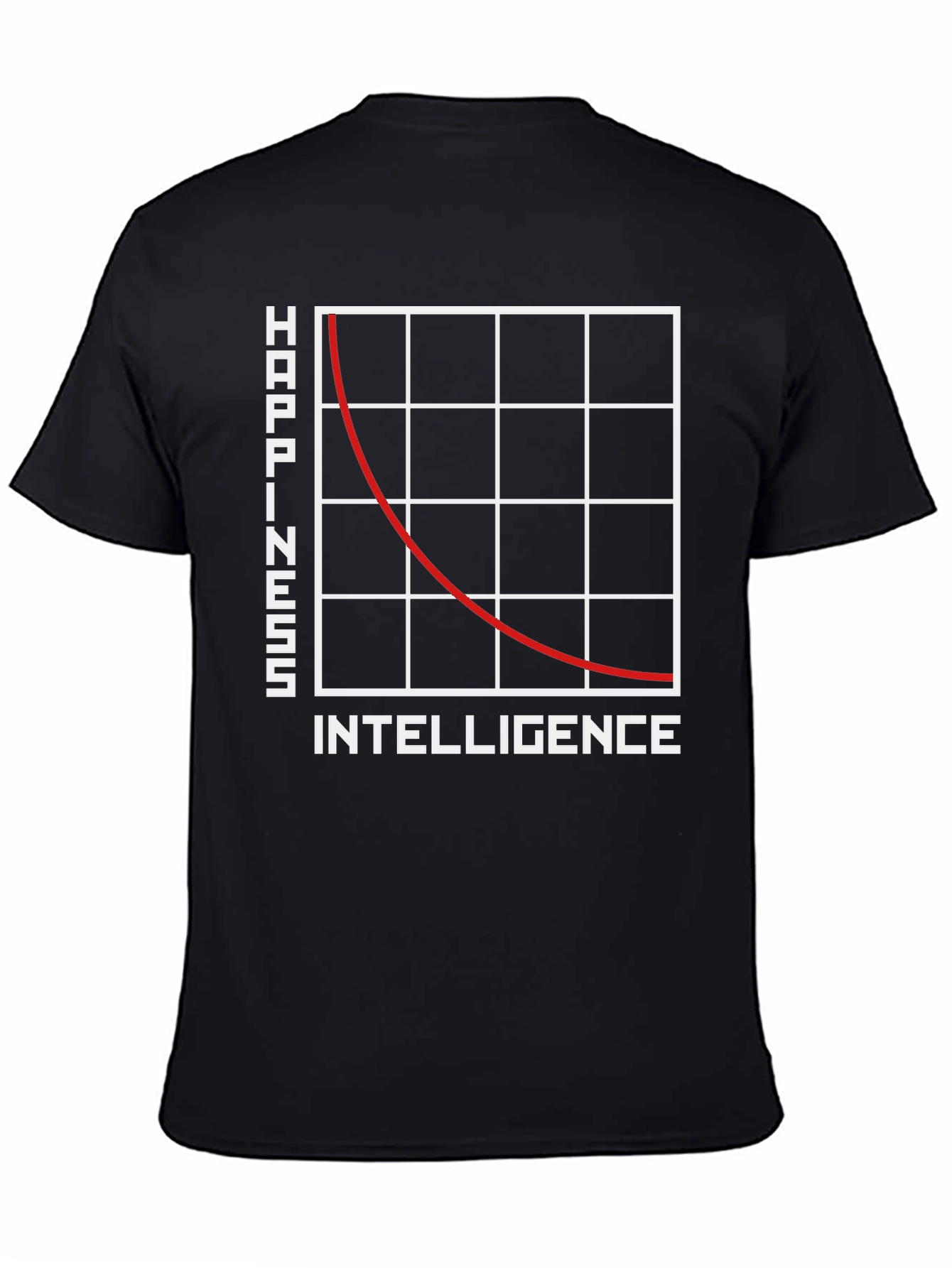 Happiness vs. Intelligence Graphic T-Shirt