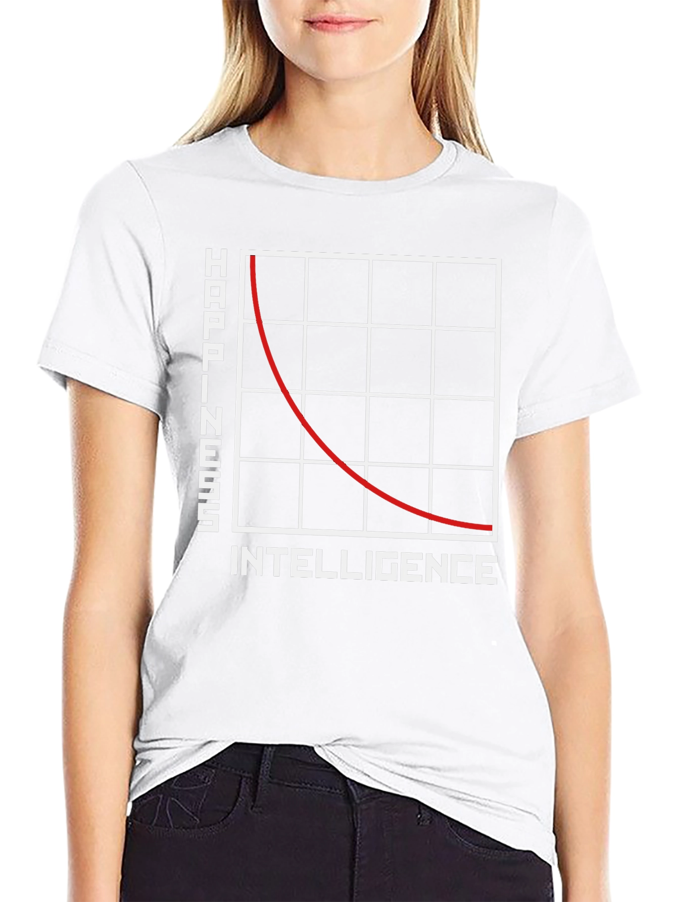 Happiness vs. Intelligence Graphic T-Shirt