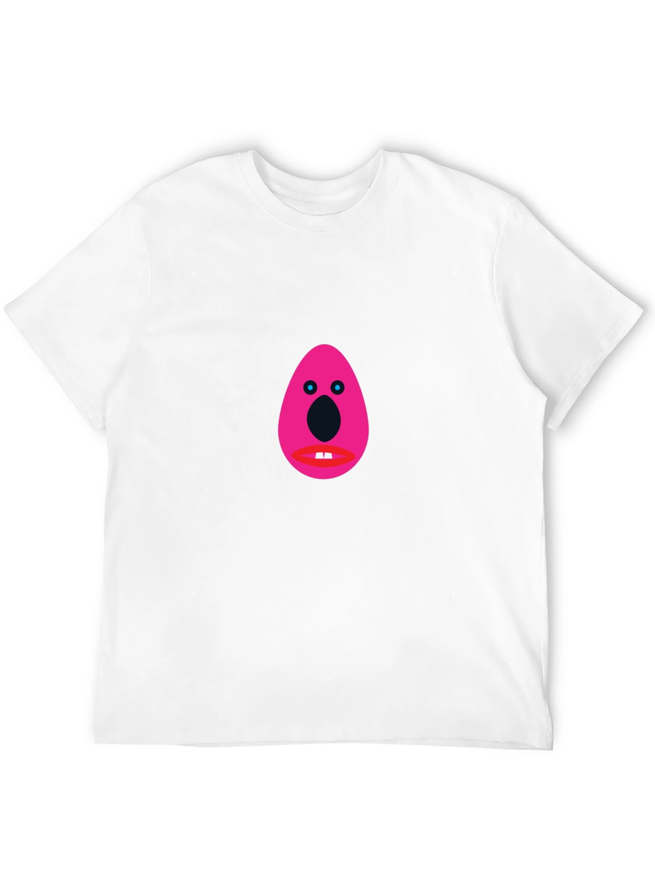 Funny Graphic Tee - Pink Egg Head Design