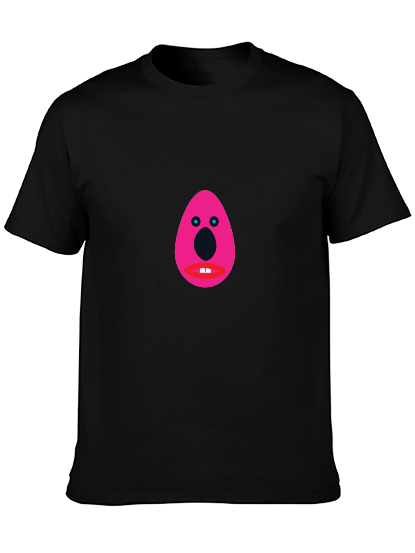 Funny Graphic Tee - Pink Egg Head Design