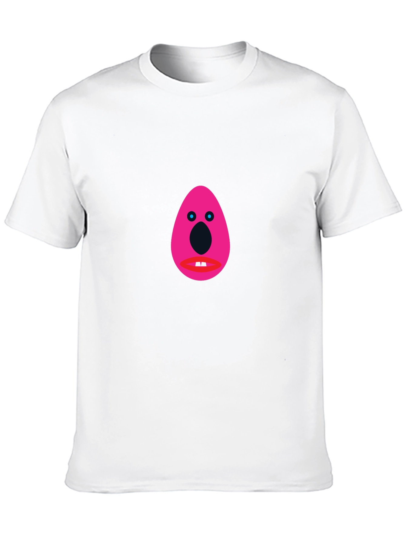 Funny Graphic Tee - Pink Egg Head Design