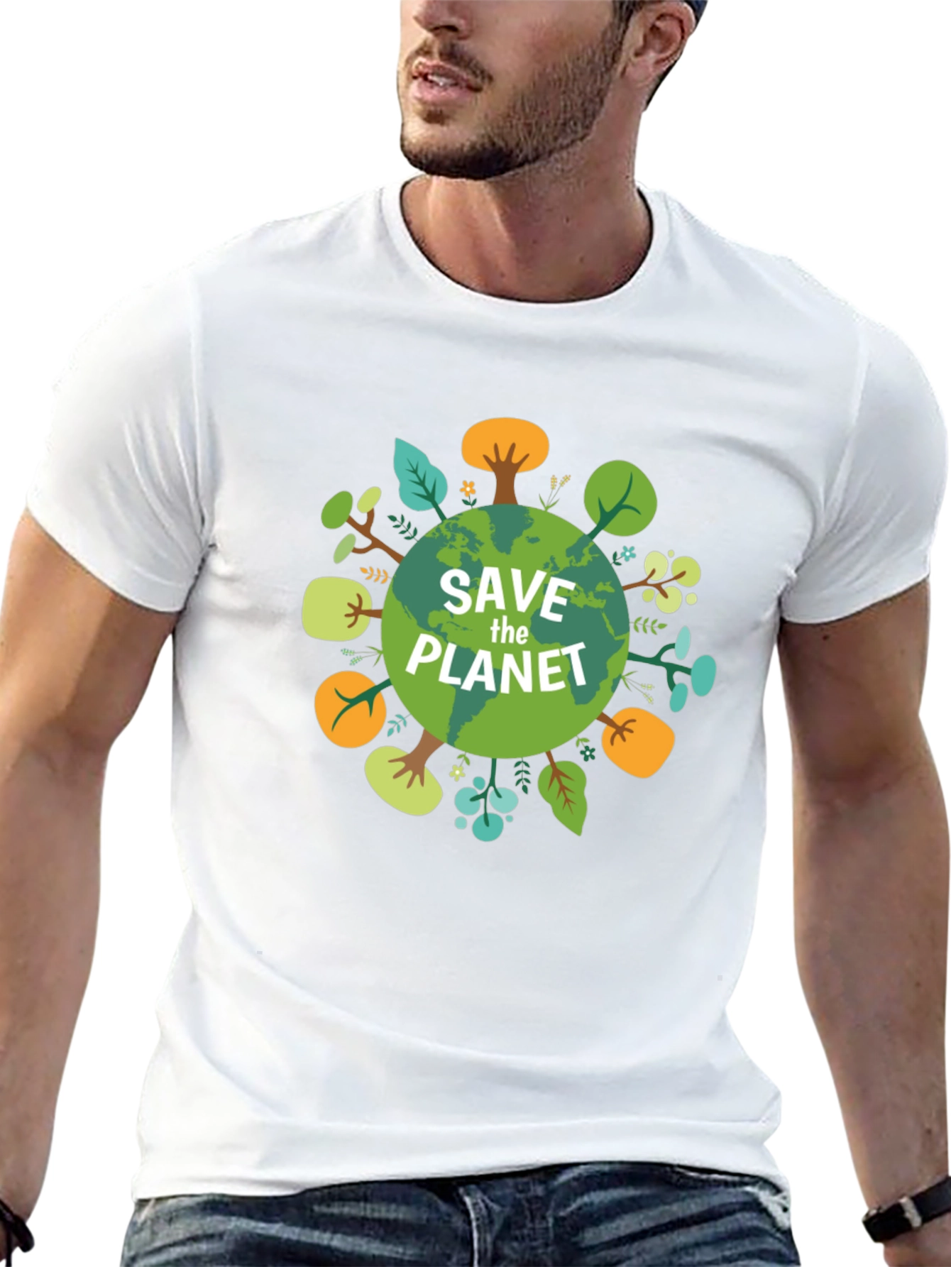 Eco-Friendly Save the Planet Graphic Tee