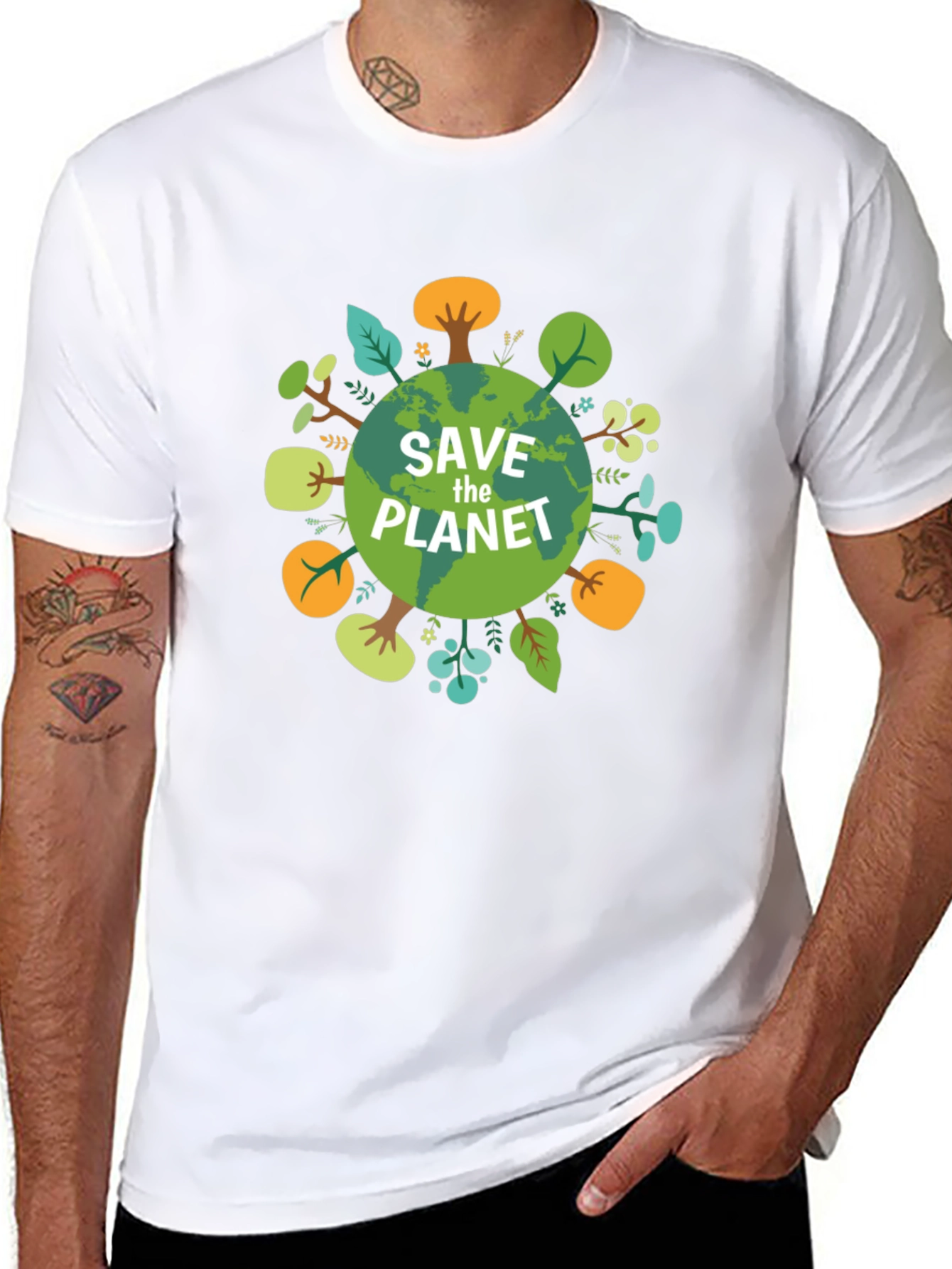 Eco-Friendly Save the Planet Graphic Tee