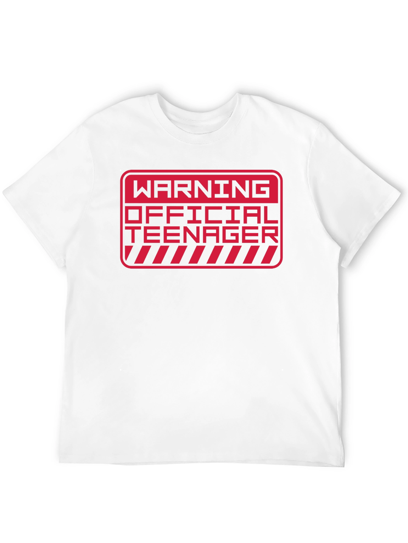 Warning Official Teenager T-Shirt - Black Novelty Tee