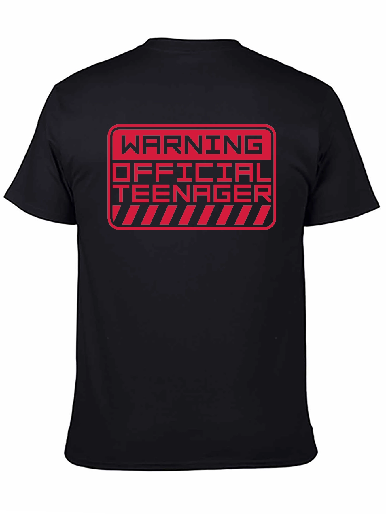 Warning Official Teenager T-Shirt - Black Novelty Tee