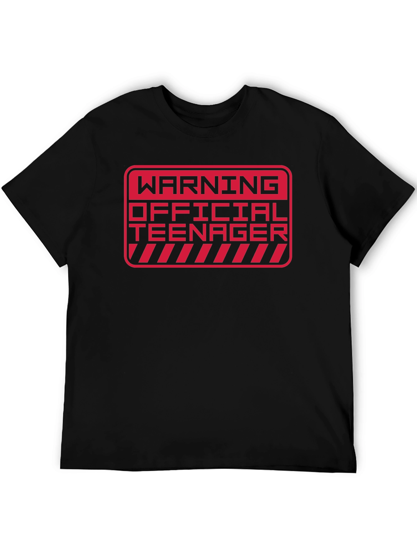 Warning Official Teenager T-Shirt - Black Novelty Tee