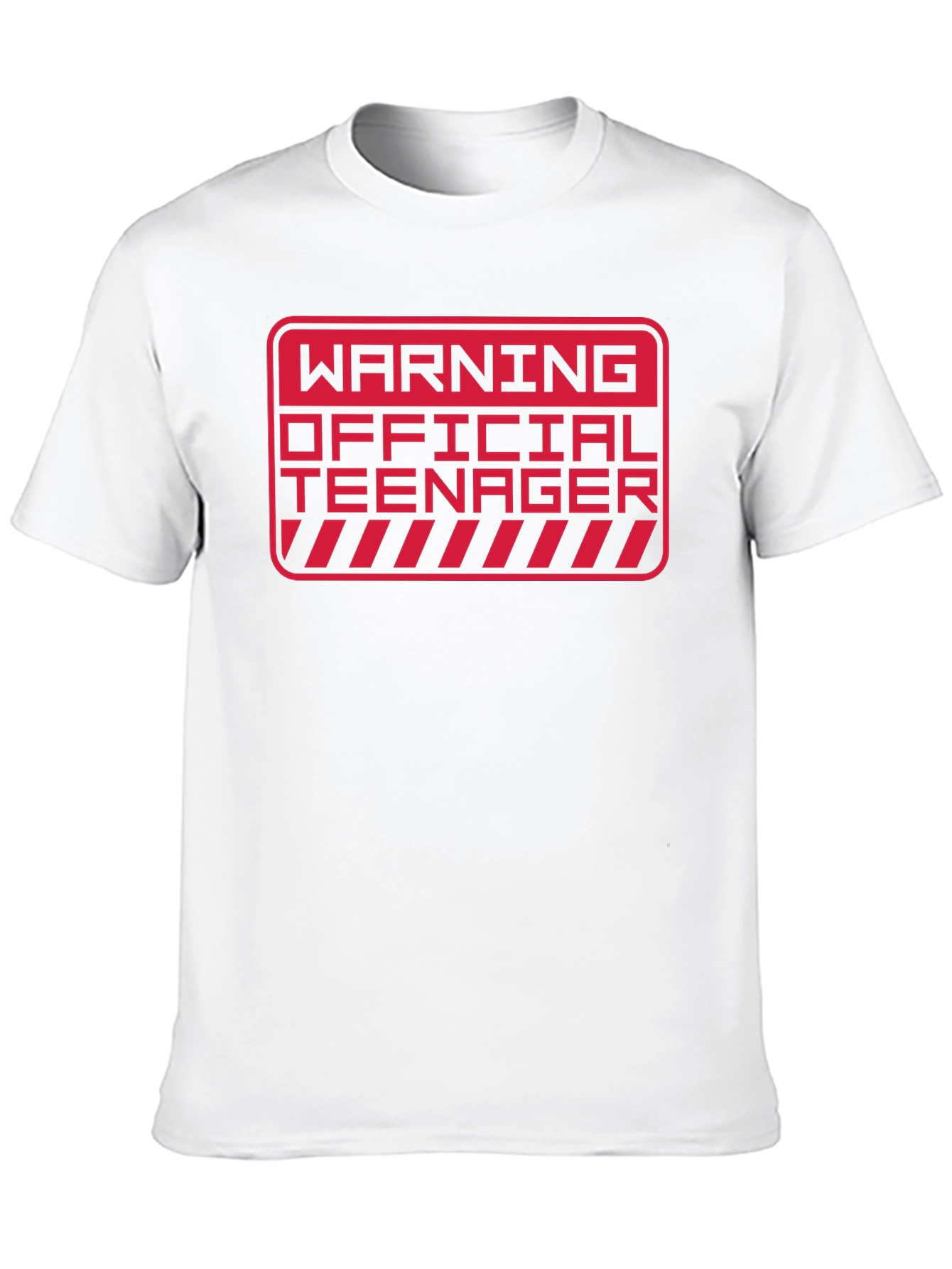 Warning Official Teenager T-Shirt - Black Novelty Tee