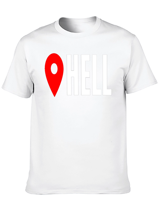 Funny Hell Location Pin T-Shirt