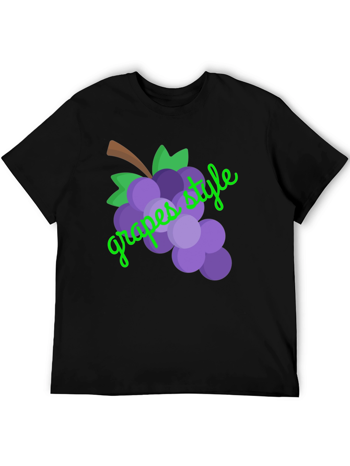 Grapes Style Graphic Tee - Unisex Black T-Shirt