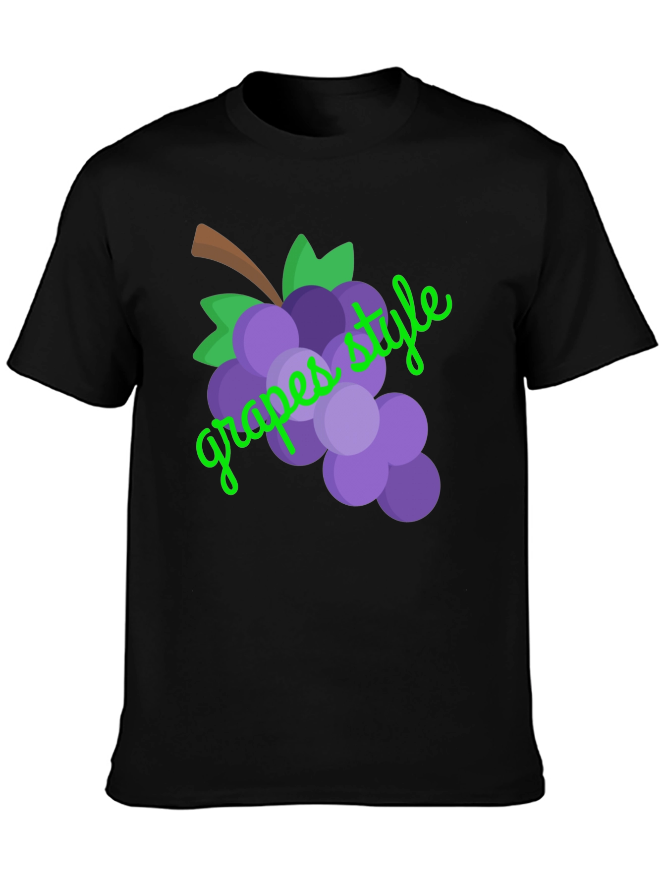 Grapes Style Graphic Tee - Unisex Black T-Shirt