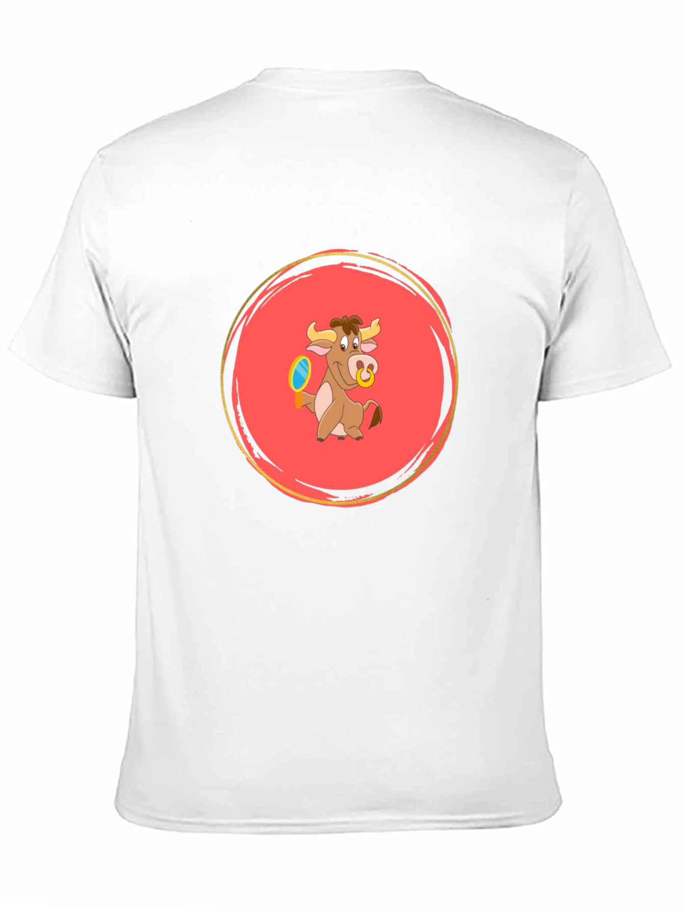Cartoon Bull Graphic Tee - Fun and Playful
