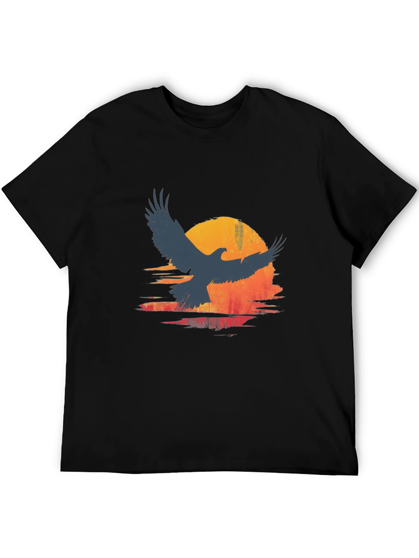 Eagle Sunset Graphic Print Tee - Stylish Mens T-Shirt