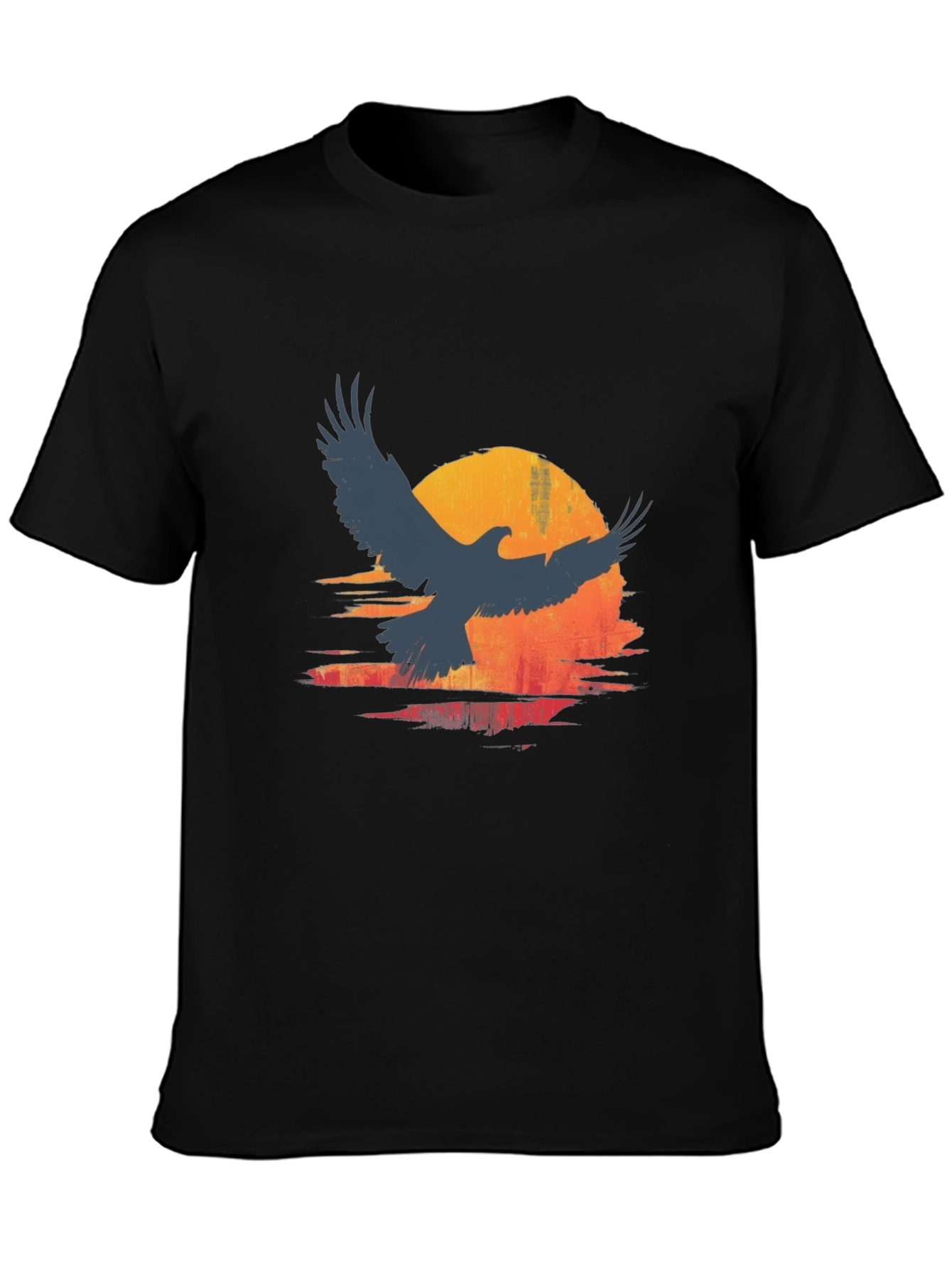 Eagle Sunset Graphic Print Tee - Stylish Mens T-Shirt
