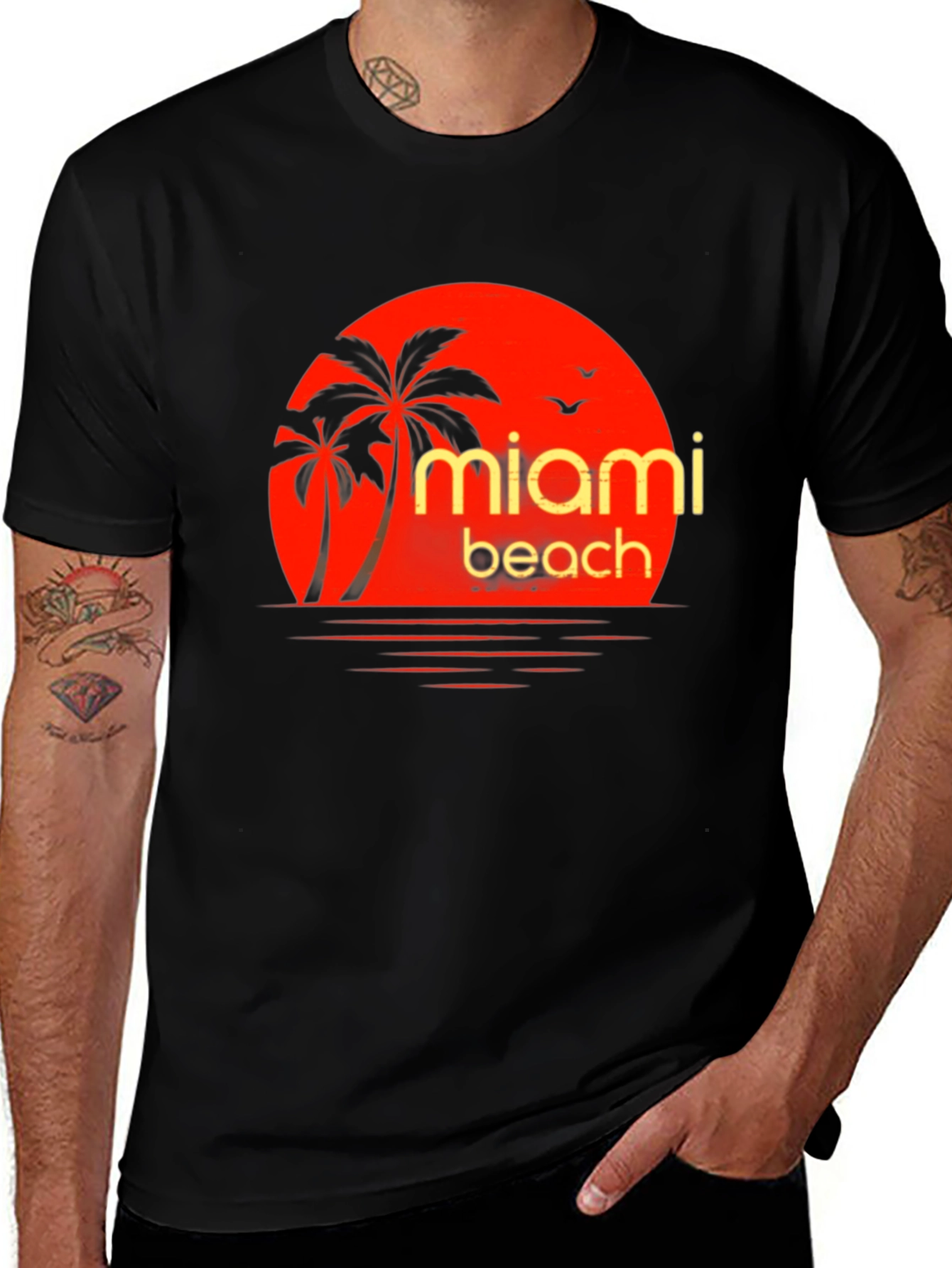 Miami Beach Palm Tree Graphic Tee