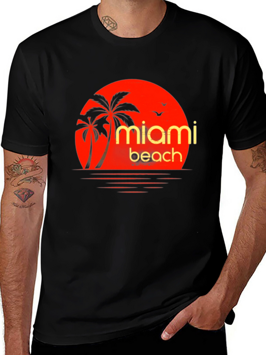 Miami Beach Palm Tree Graphic Tee
