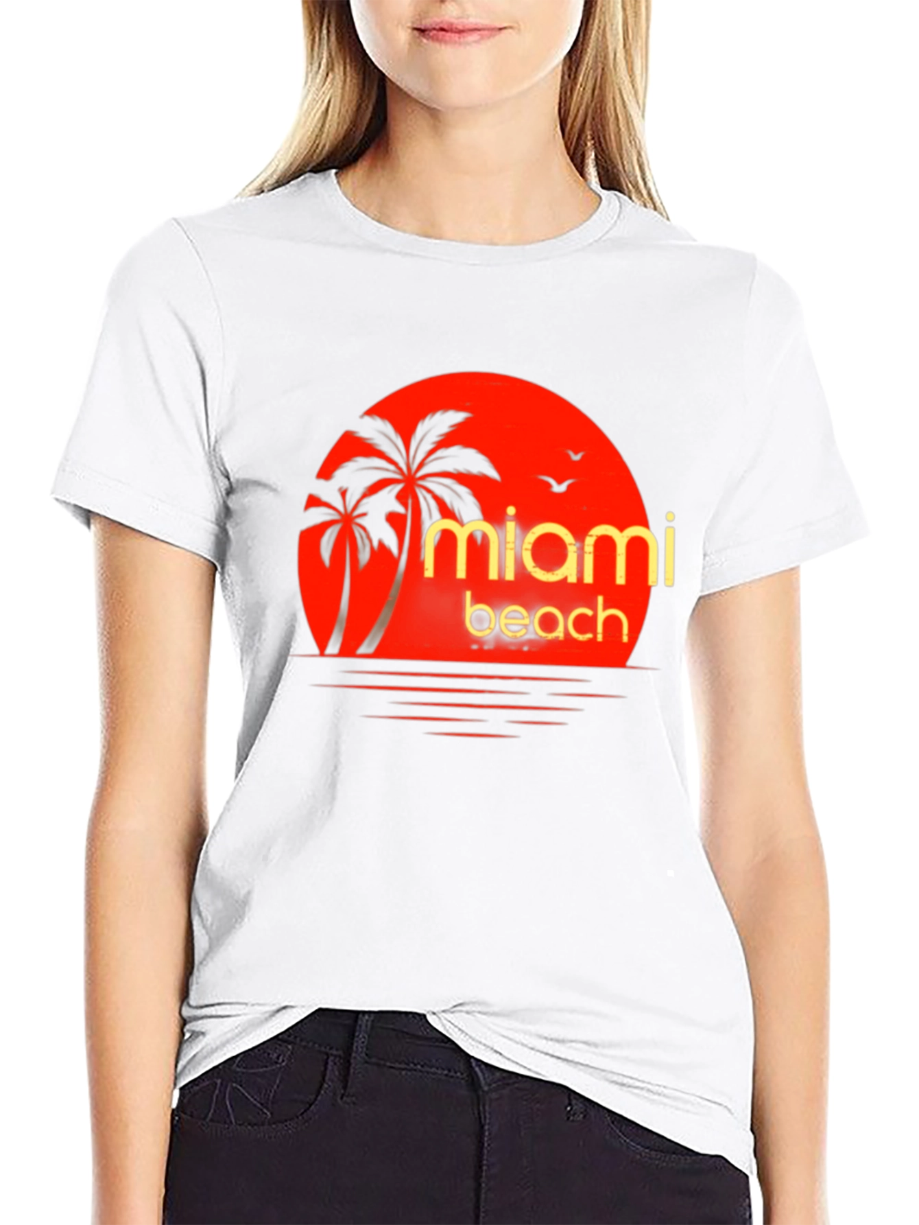 Miami Beach Palm Tree Graphic Tee
