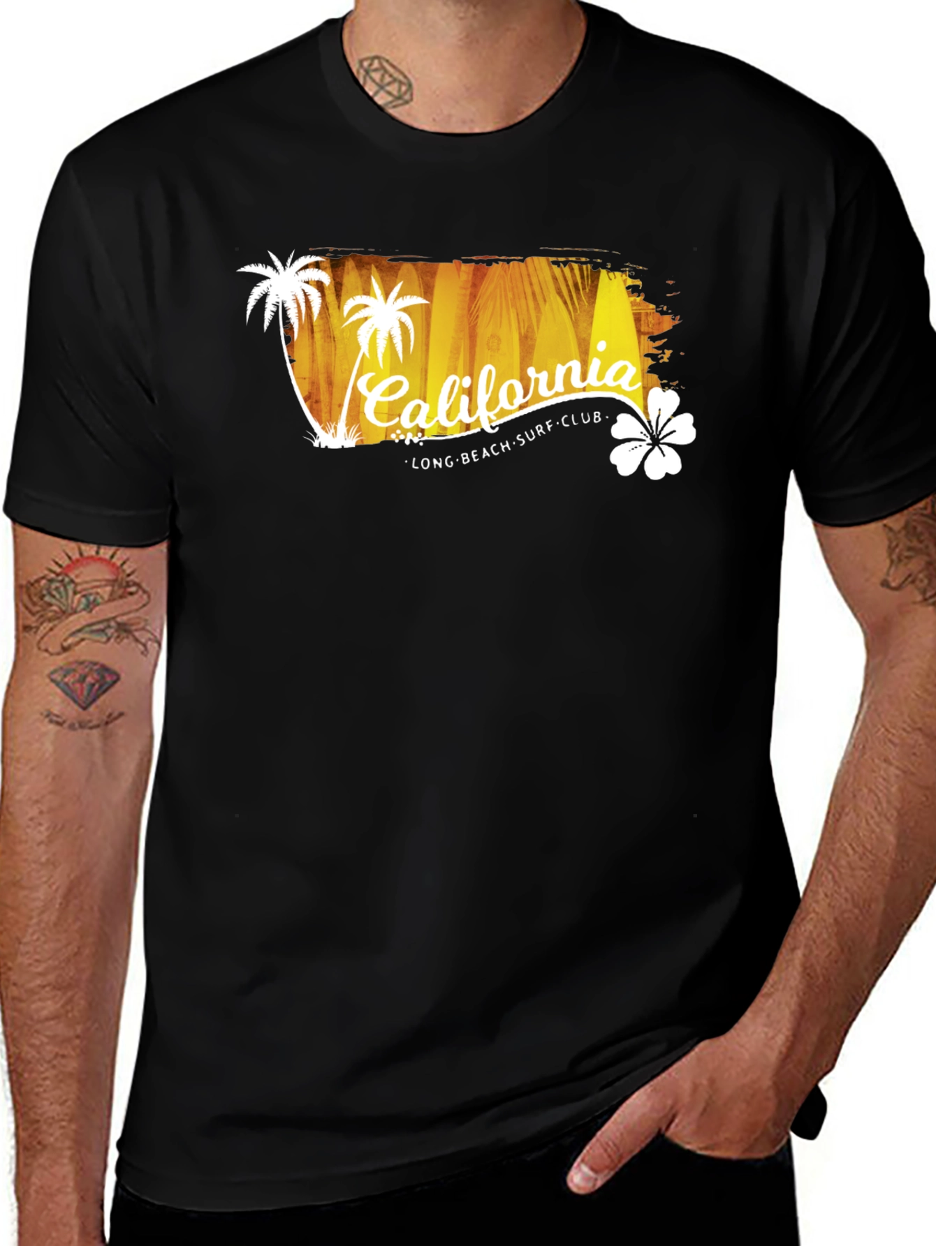 California Long Beach Surf Club Graphic T-Shirt