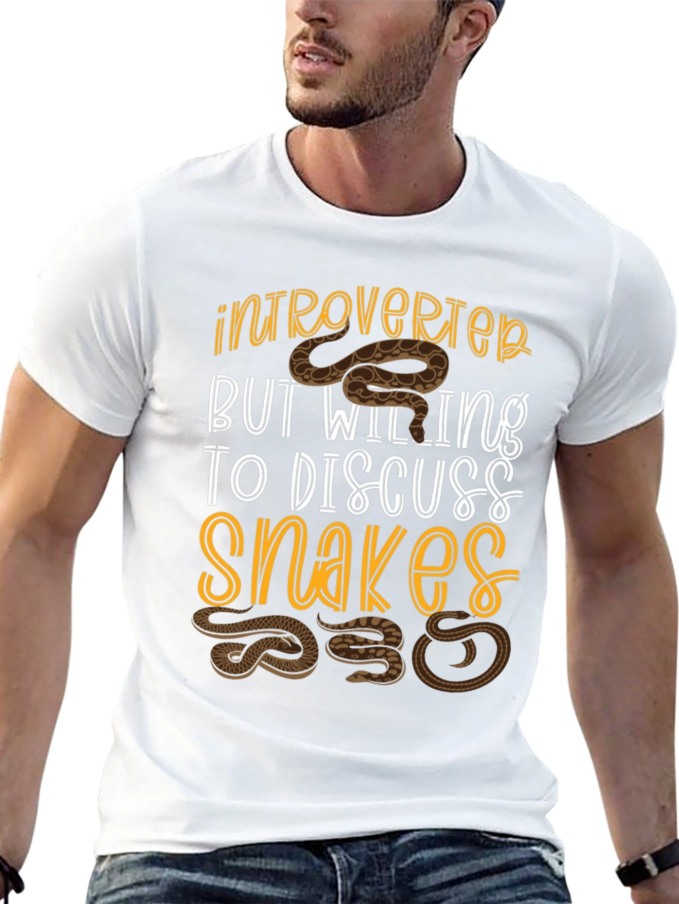 Introverted Snake Lover T-Shirt - Funny Reptile Tee