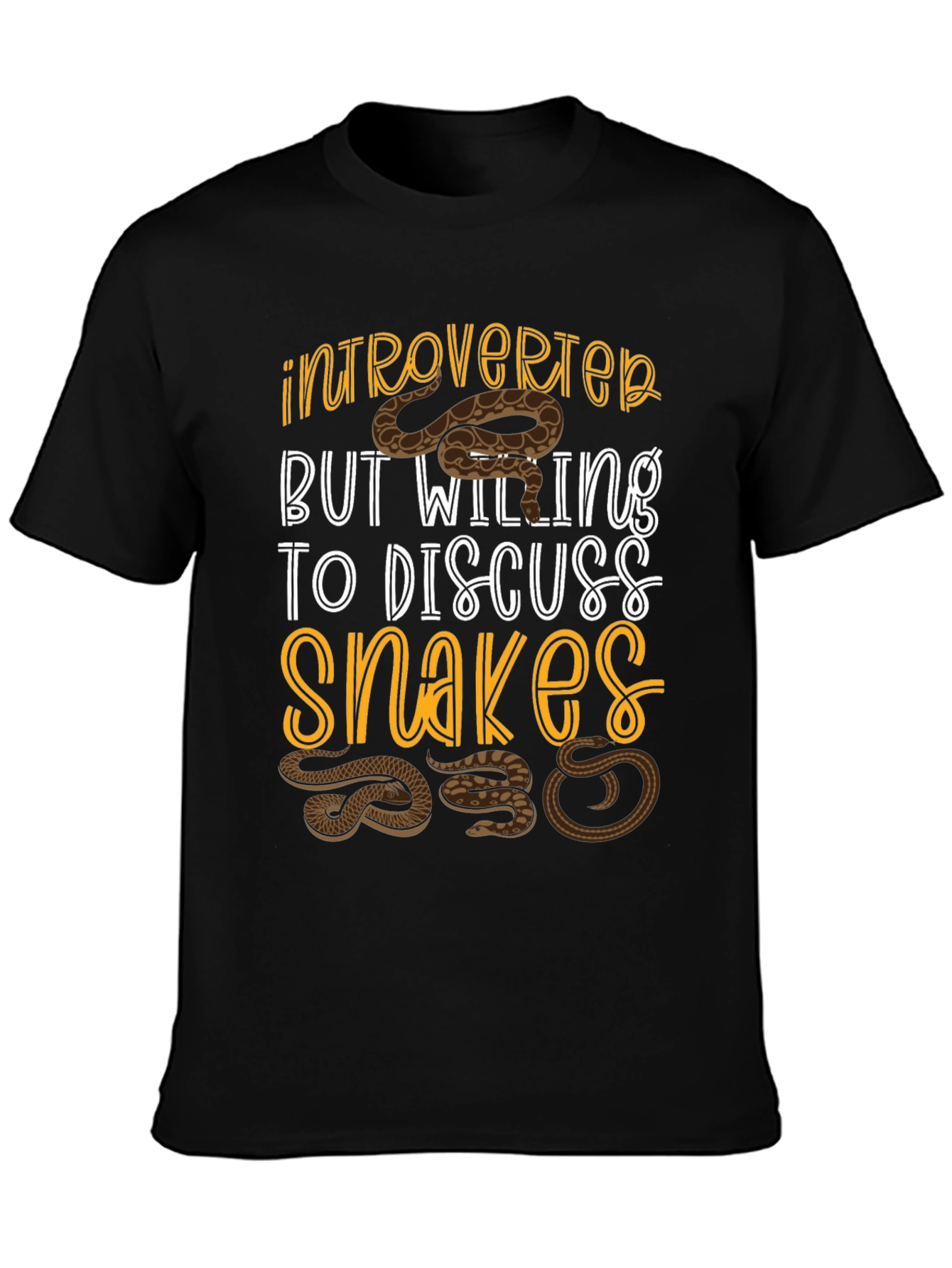 Introverted Snake Lover T-Shirt - Funny Reptile Tee
