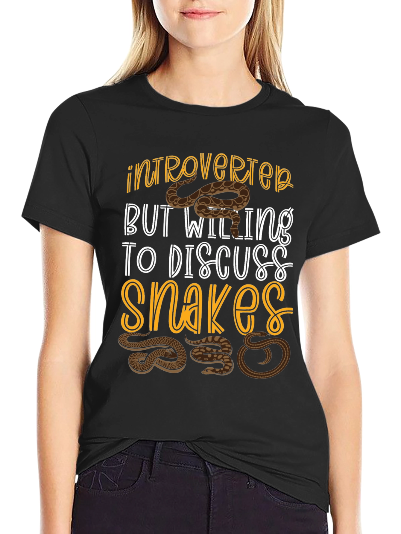 Introverted Snake Lover T-Shirt - Funny Reptile Tee