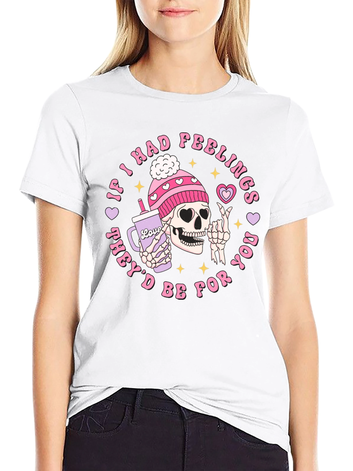 Funny Skeleton Valentines Day Graphic T-Shirt
